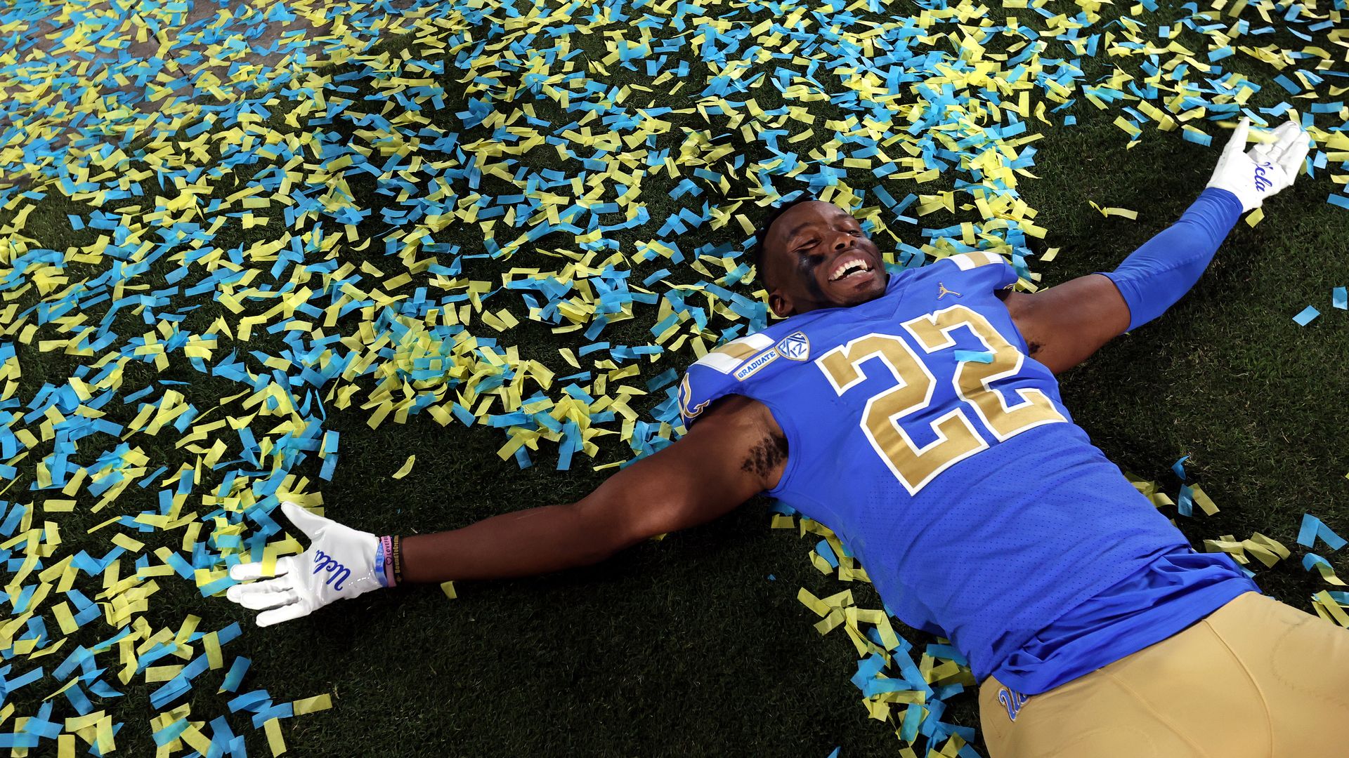 UCLA player celebrating