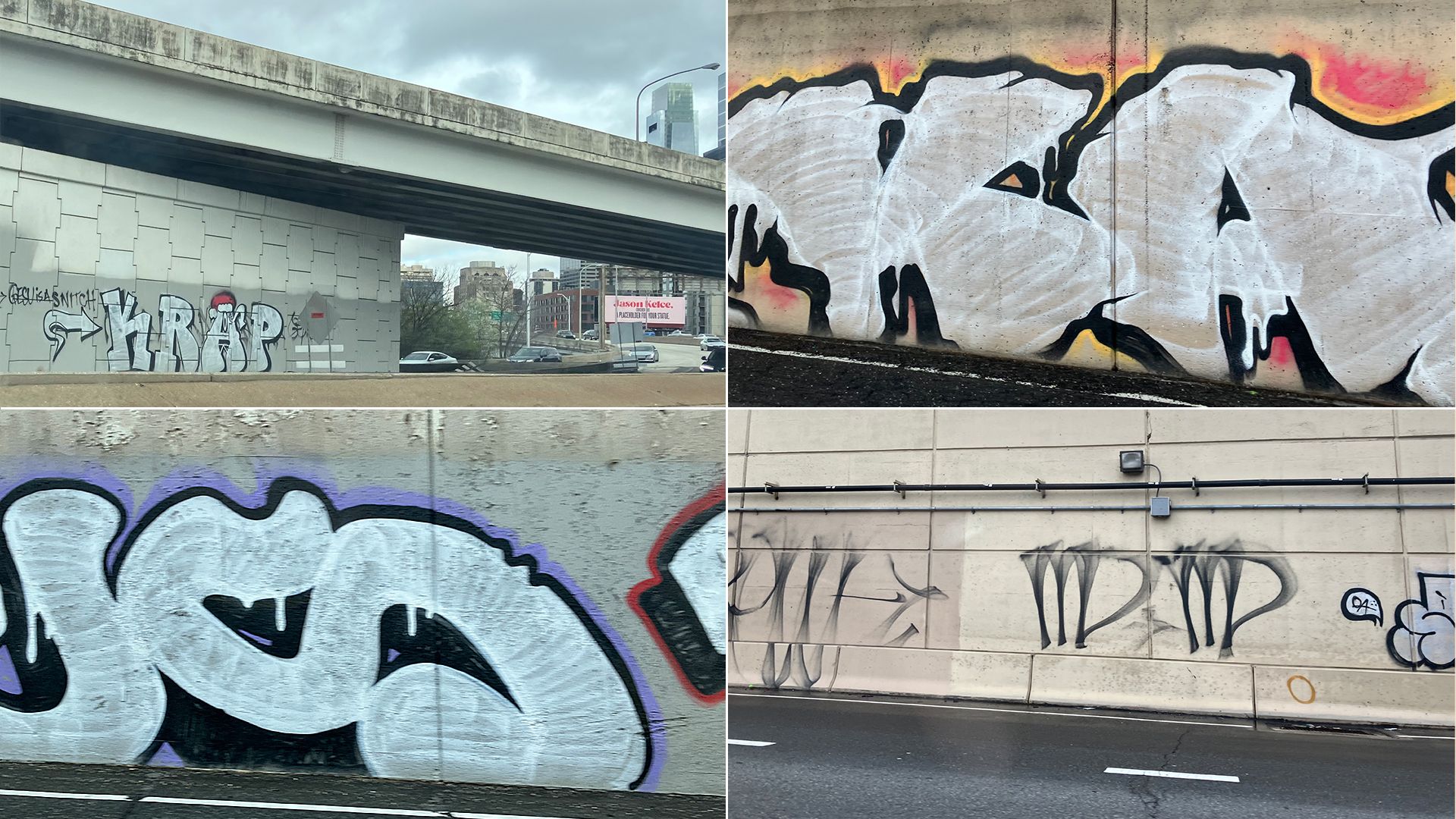 Graffiti along I-76 in Philadelphia