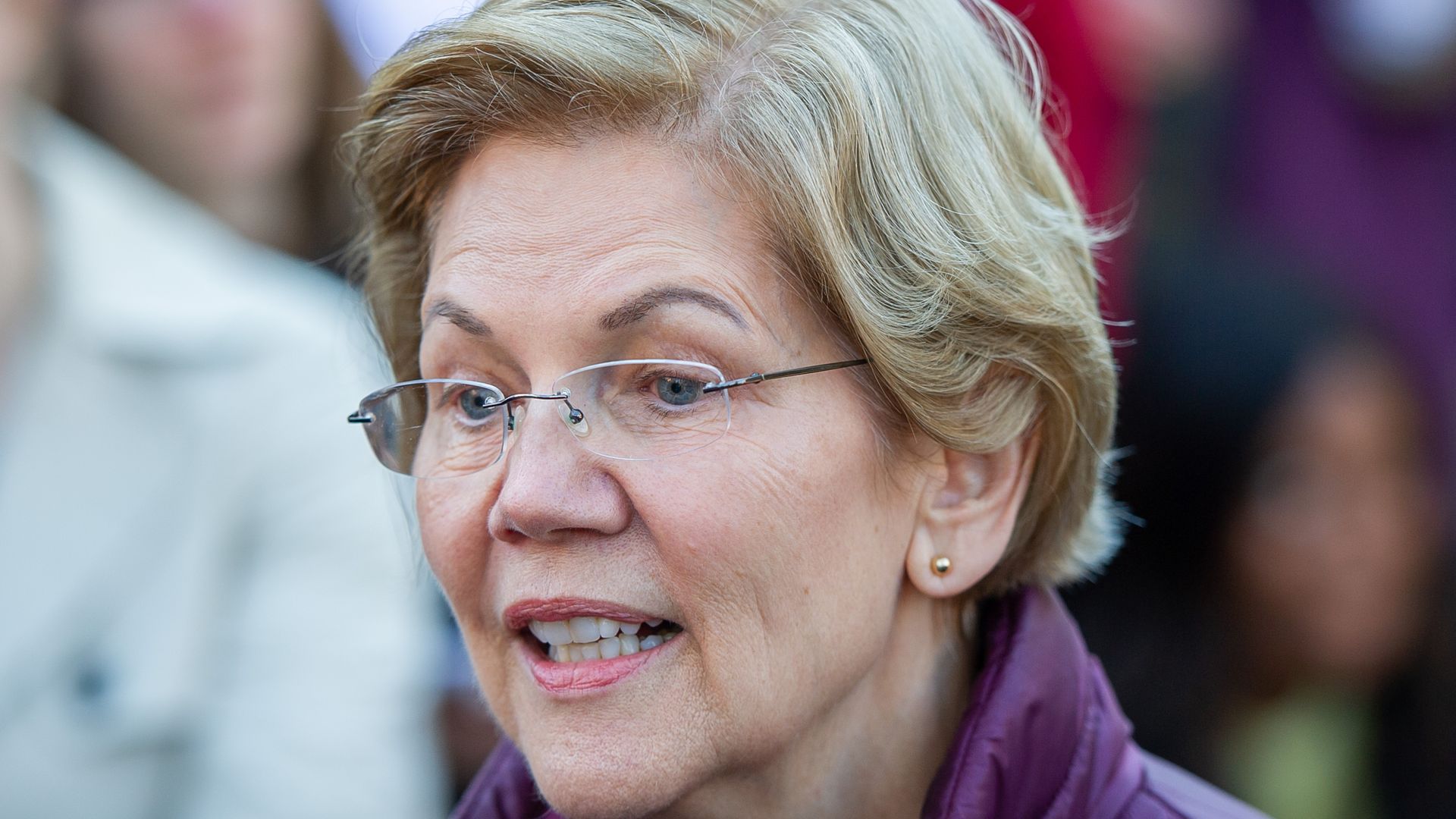Up-close photo of Elizabeth Warren
