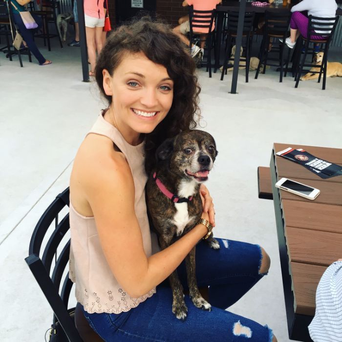 Not my dog, actually. She just jumped in my lap.