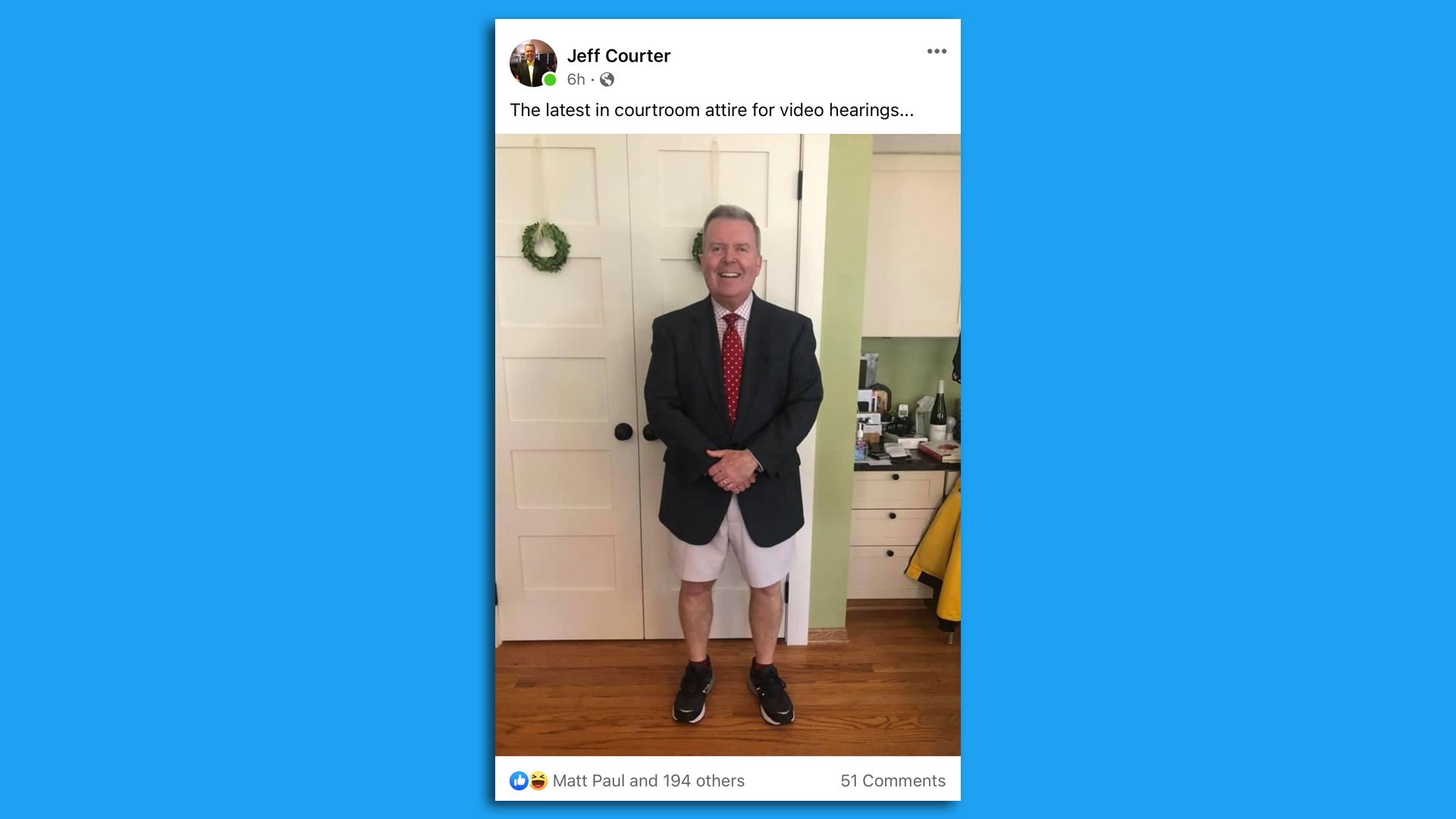 Jeff Courter's recent facebook post.