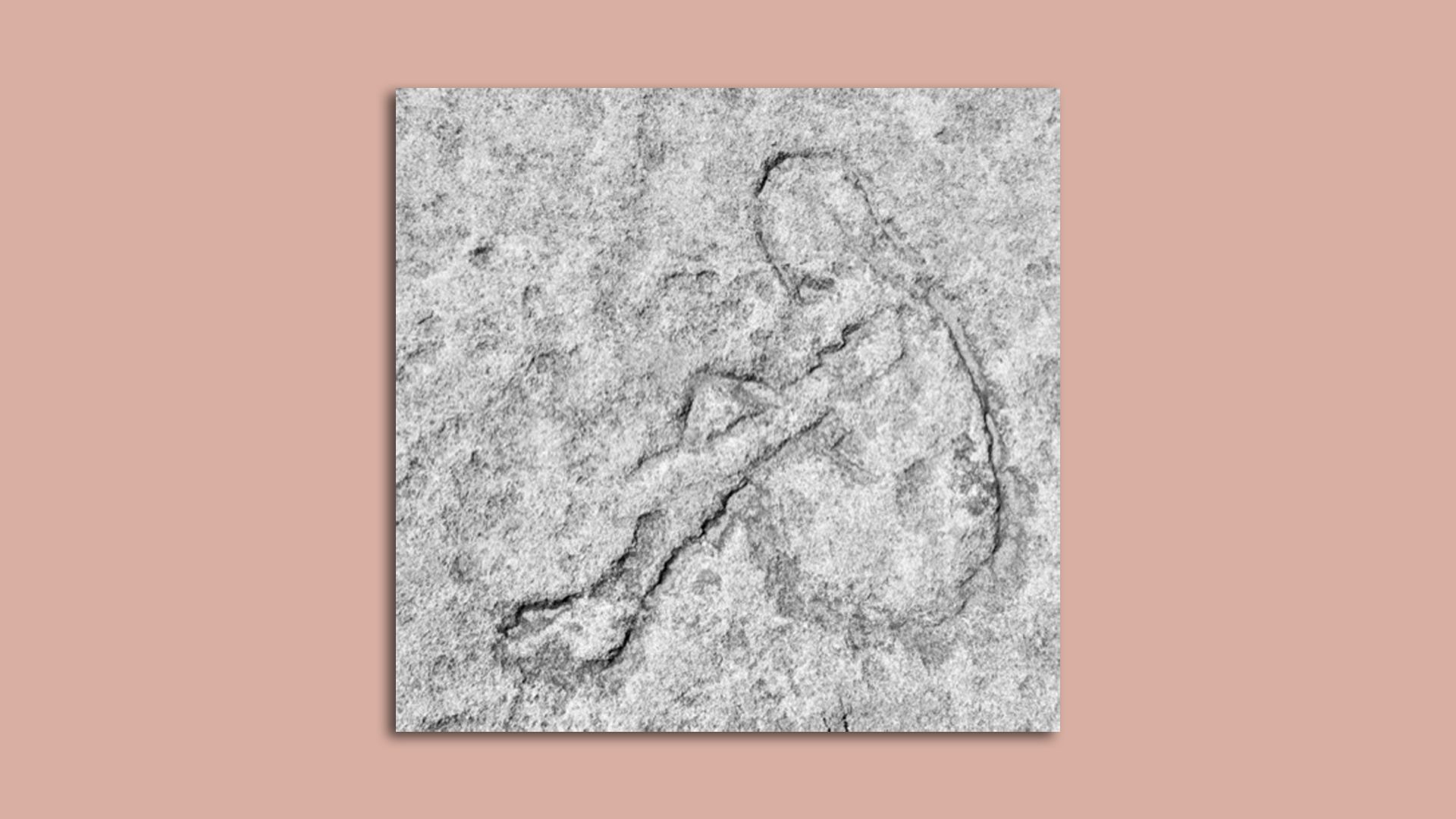 Stone carving of a girl.