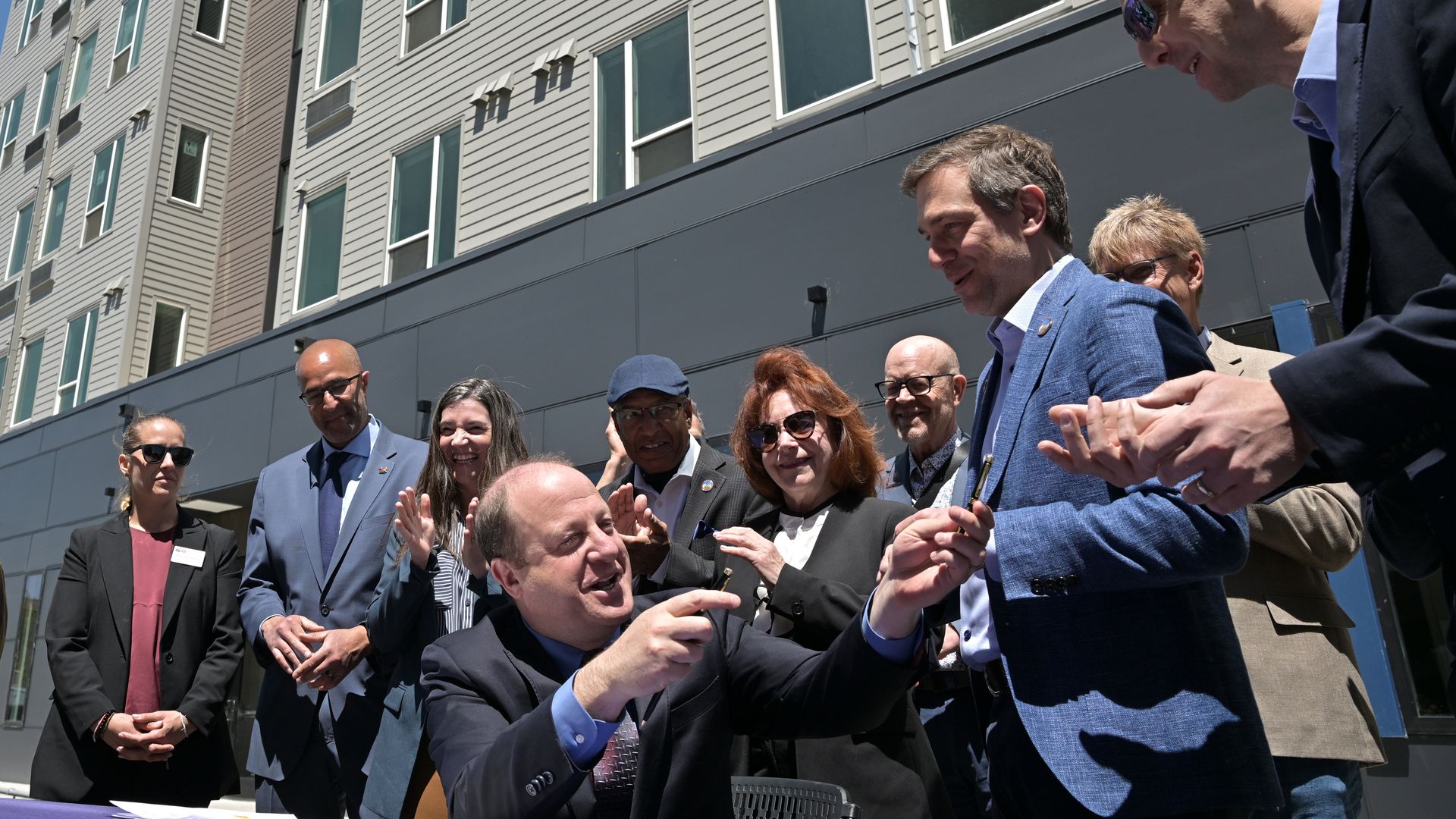 Gov. Jared Polis signed Senate Bill 22 to promote modular housing Thursday, the day after the legislature adjourned. Photo: Hyoung Chang/The Denver Post via Getty Images