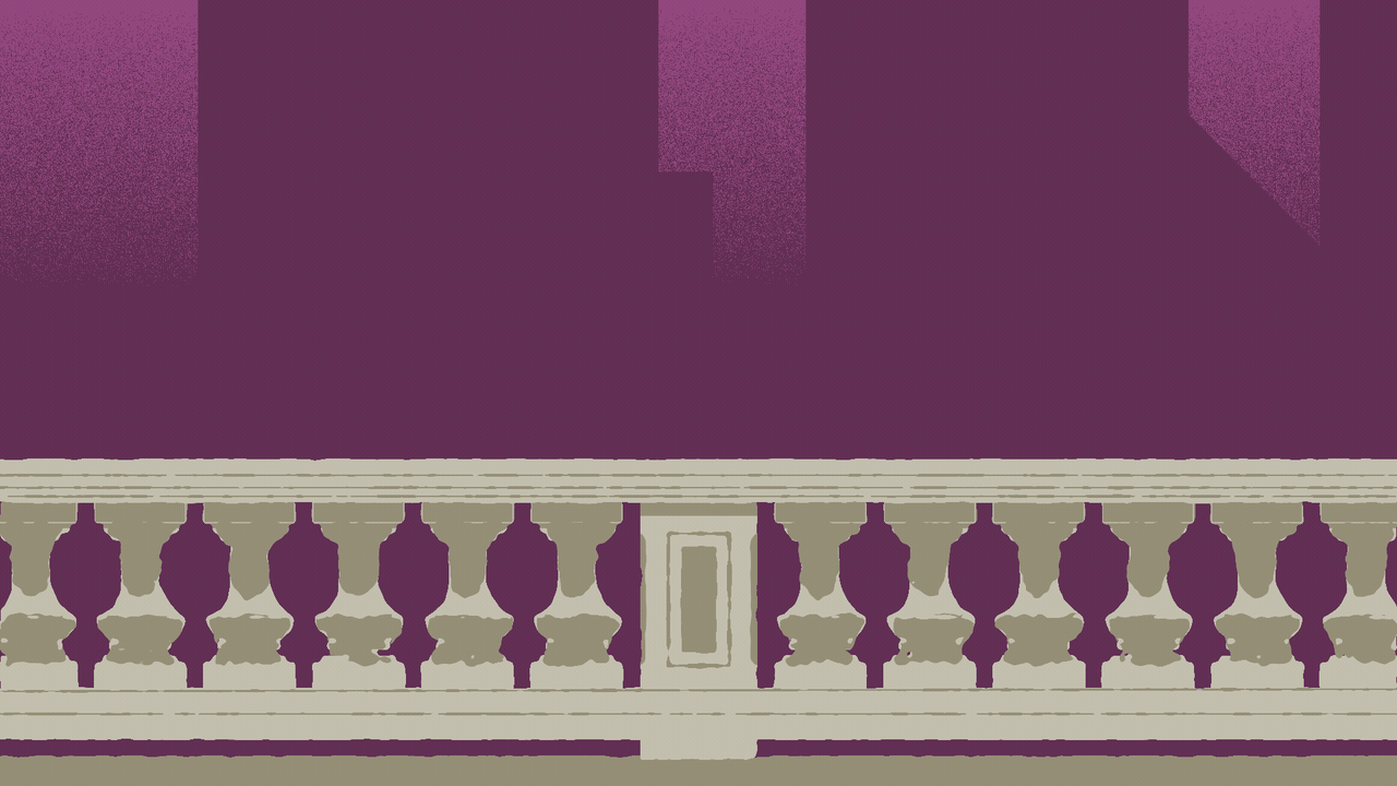 Animated illustration of an astronaut walking as if there was no gravity on the Sabine Street Bridge.