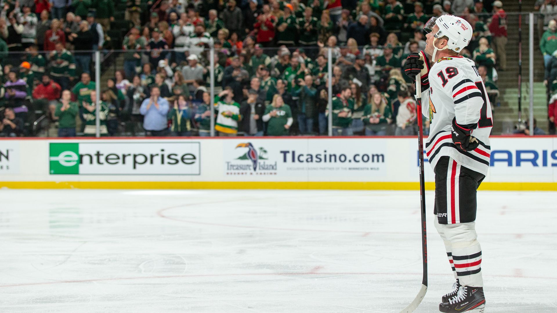 Photo of a hockey player on the ice.