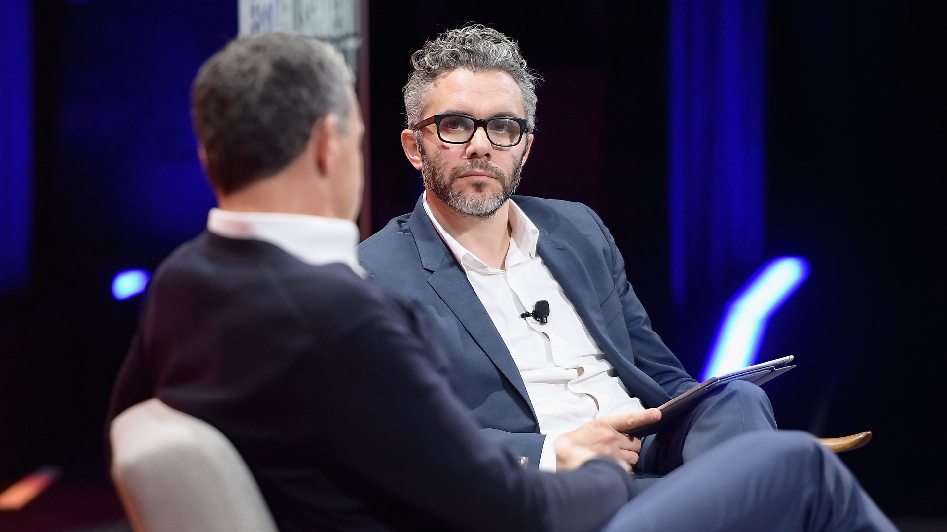 Vanity Fair special correspondent Nick Bilton speaks onstage during the Vanity Fair New Establishment Summit at Wallis on Oct. 3, 2017 in Beverly Hills, California. 
