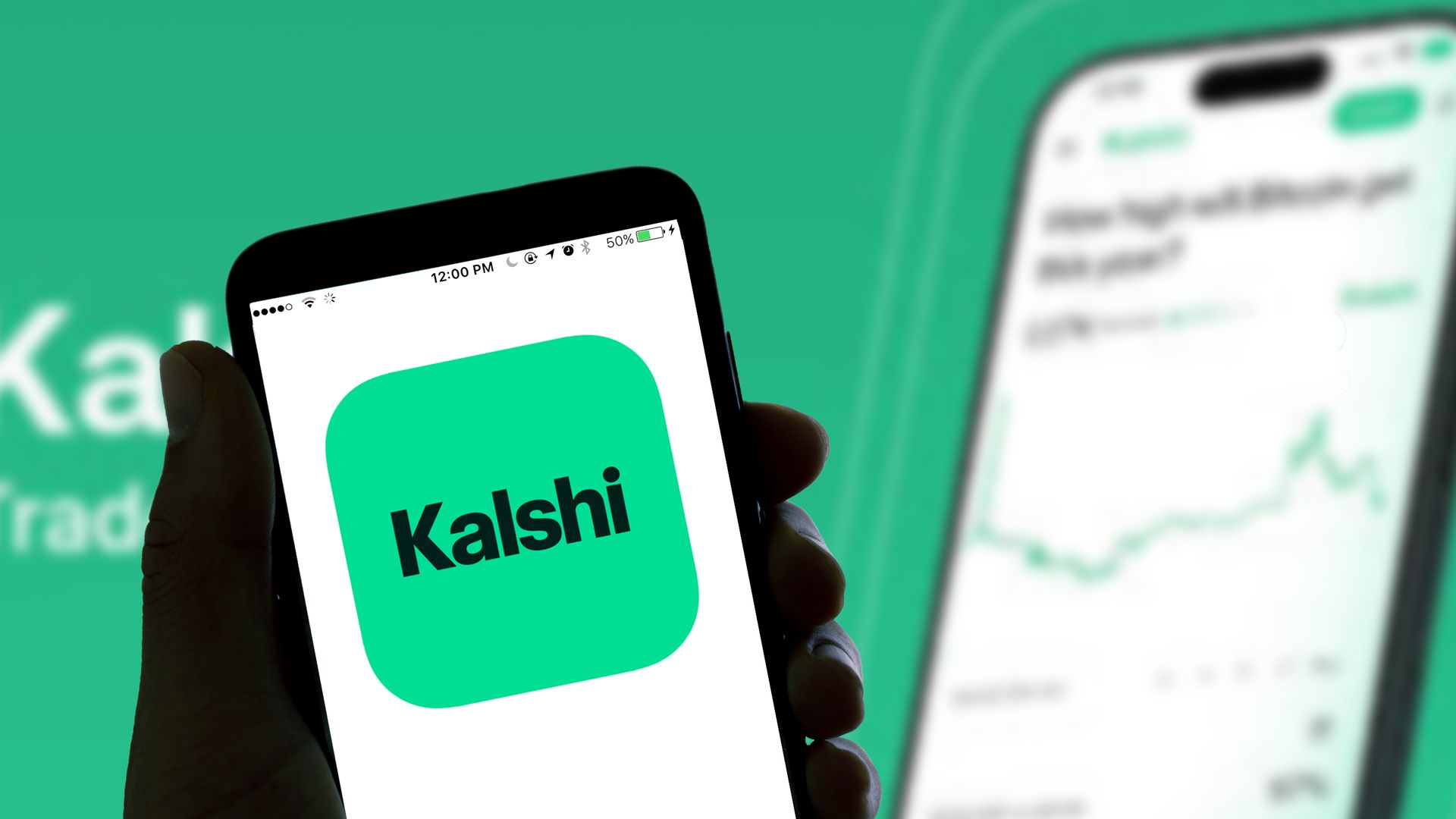 Kalsi logo on a phone screen