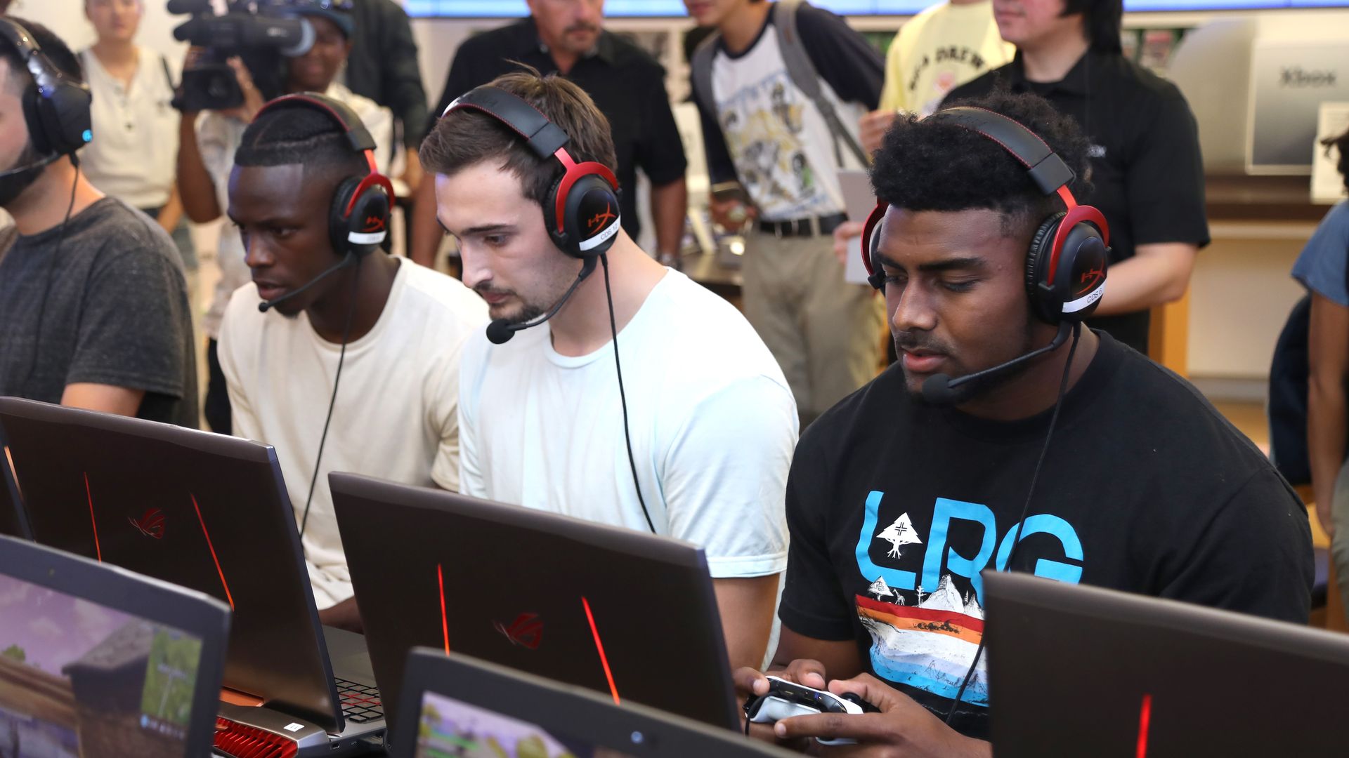 Gamers playing Fortnite