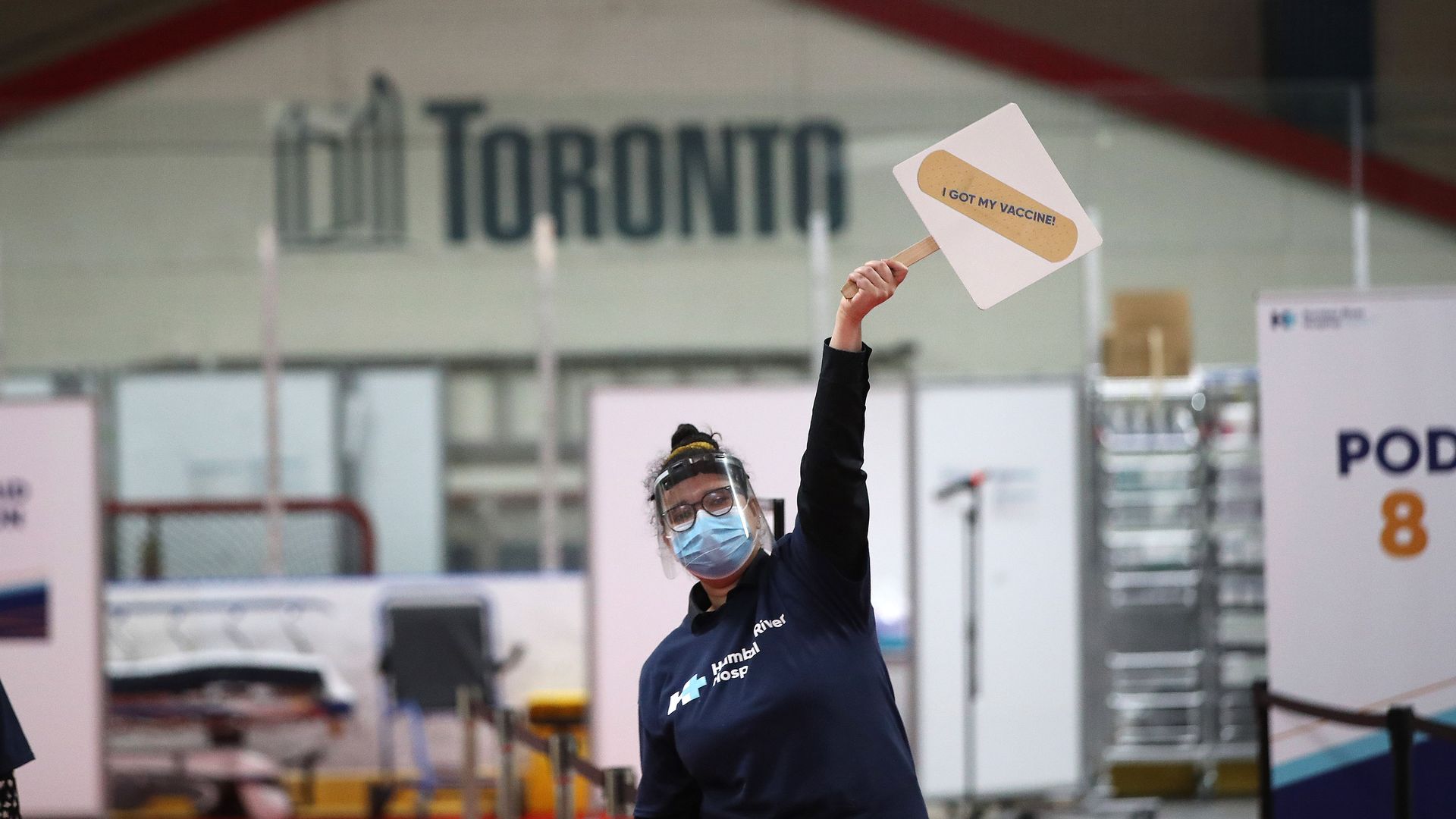 The vaccination clinic hosted by Humber River Hospital at Downsview Arena in one of Torontos COVID-19 hot zones.