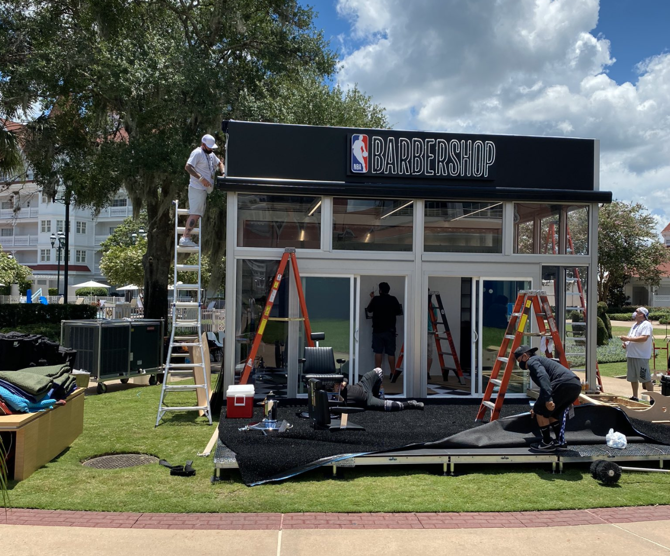 Photo of NBA bubble barbershop