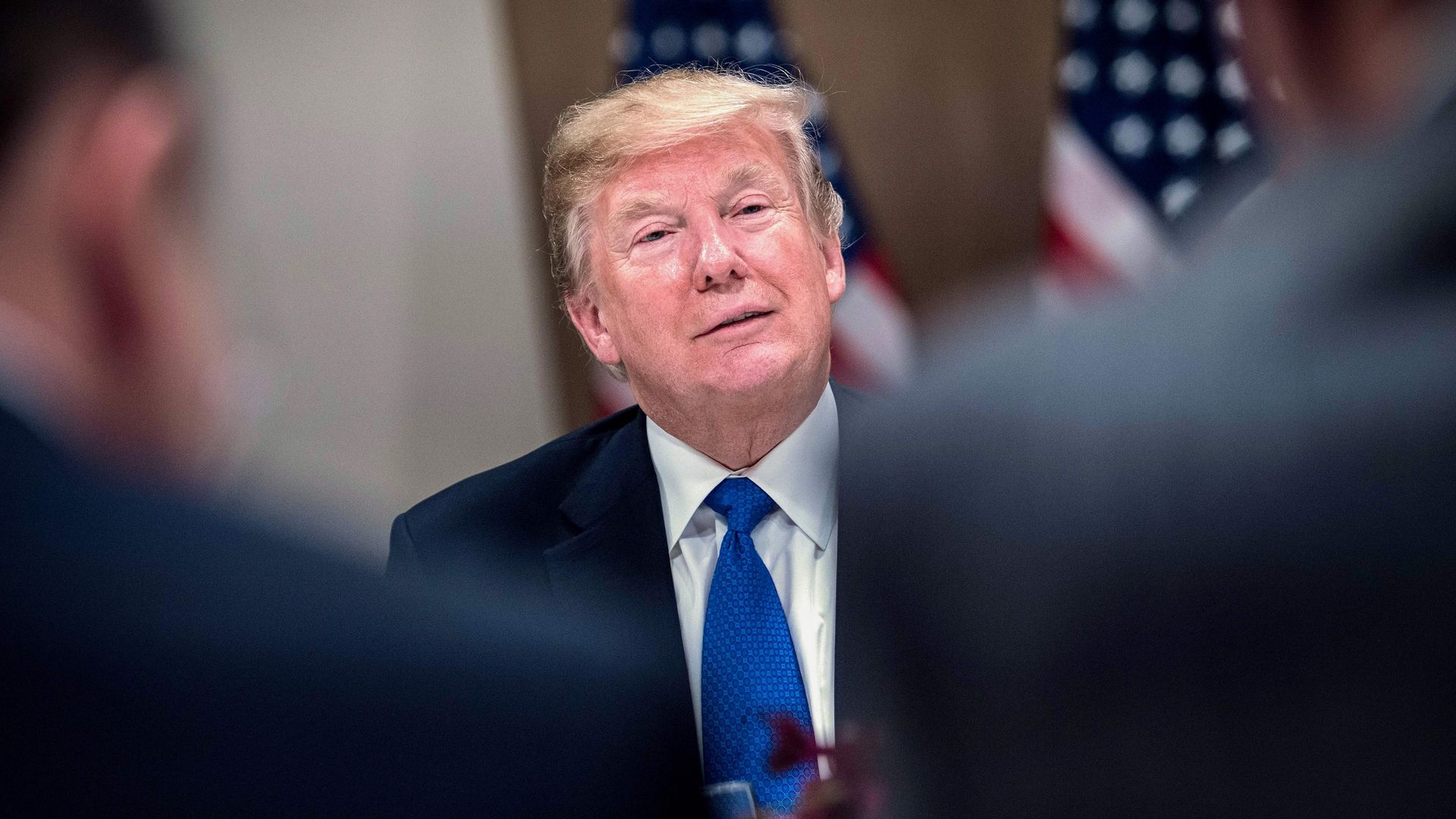 Trump smiling