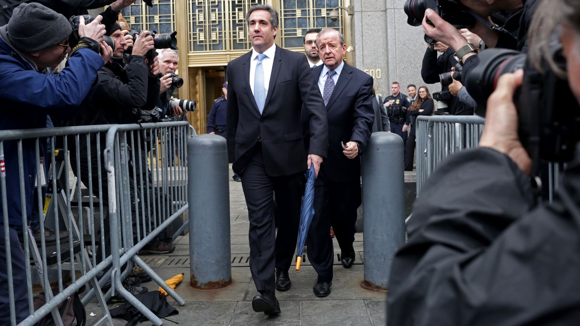 Michael Cohen leaving court