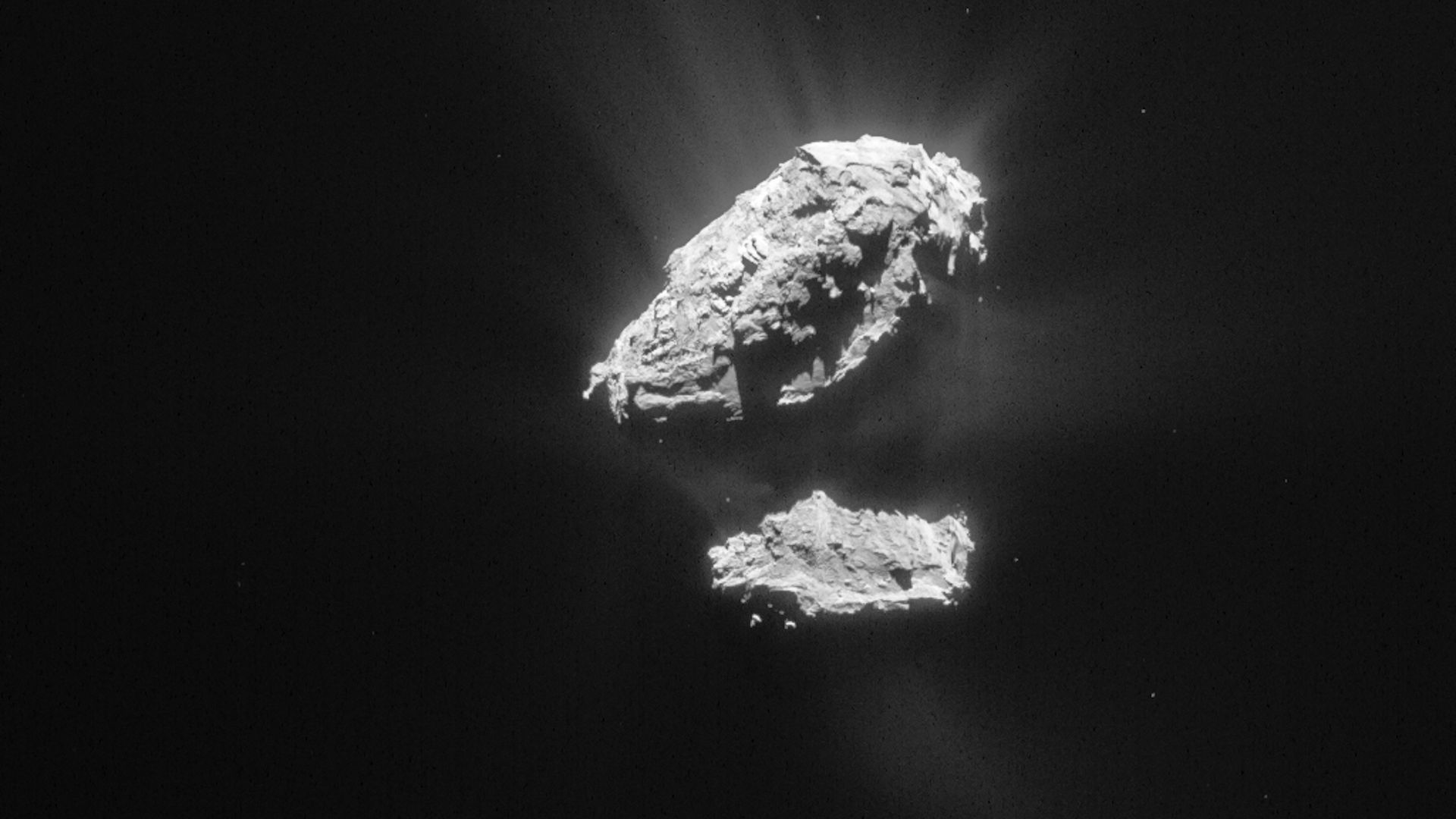 Comet 67P in deep space.