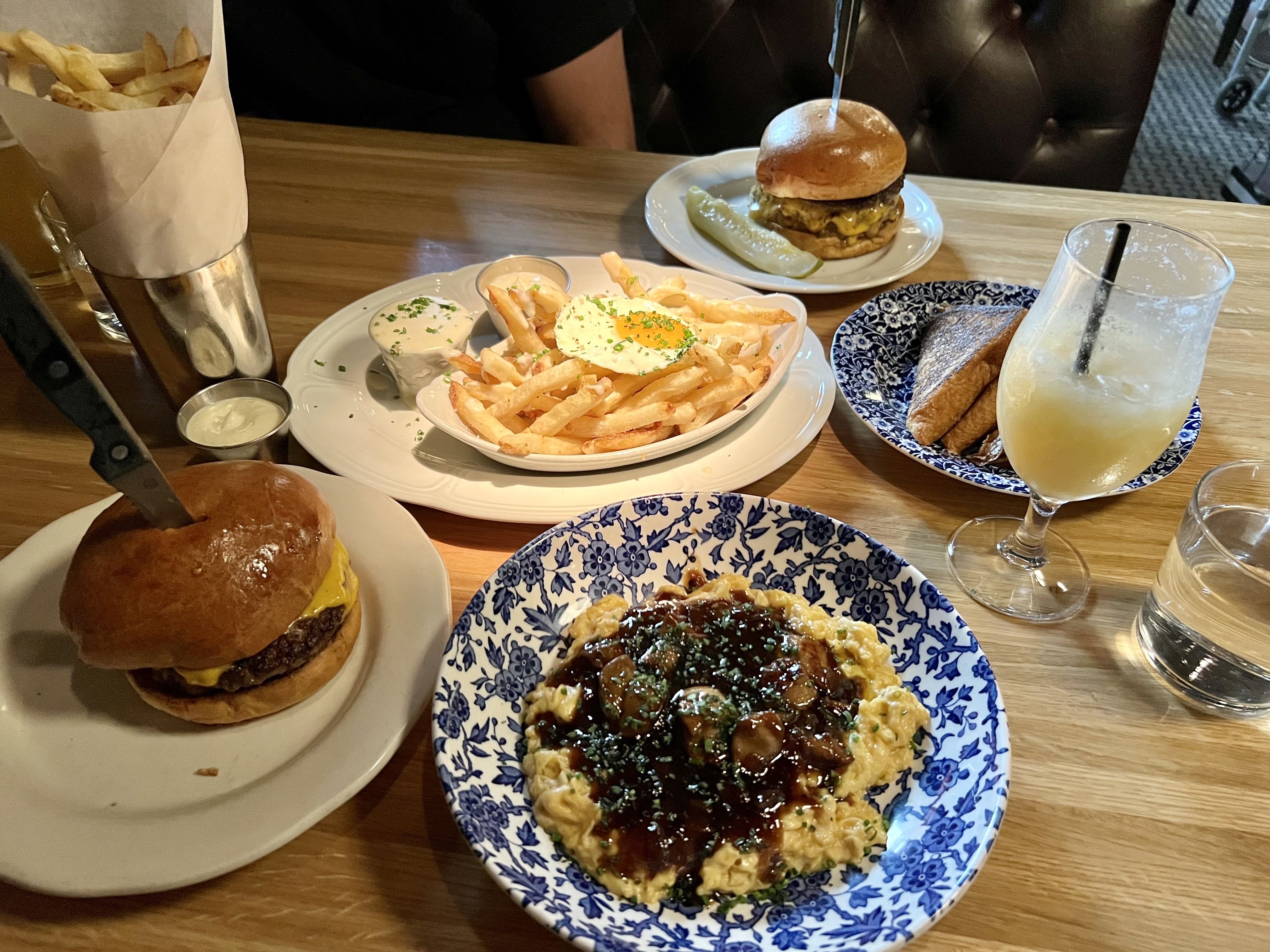 burger and other food 