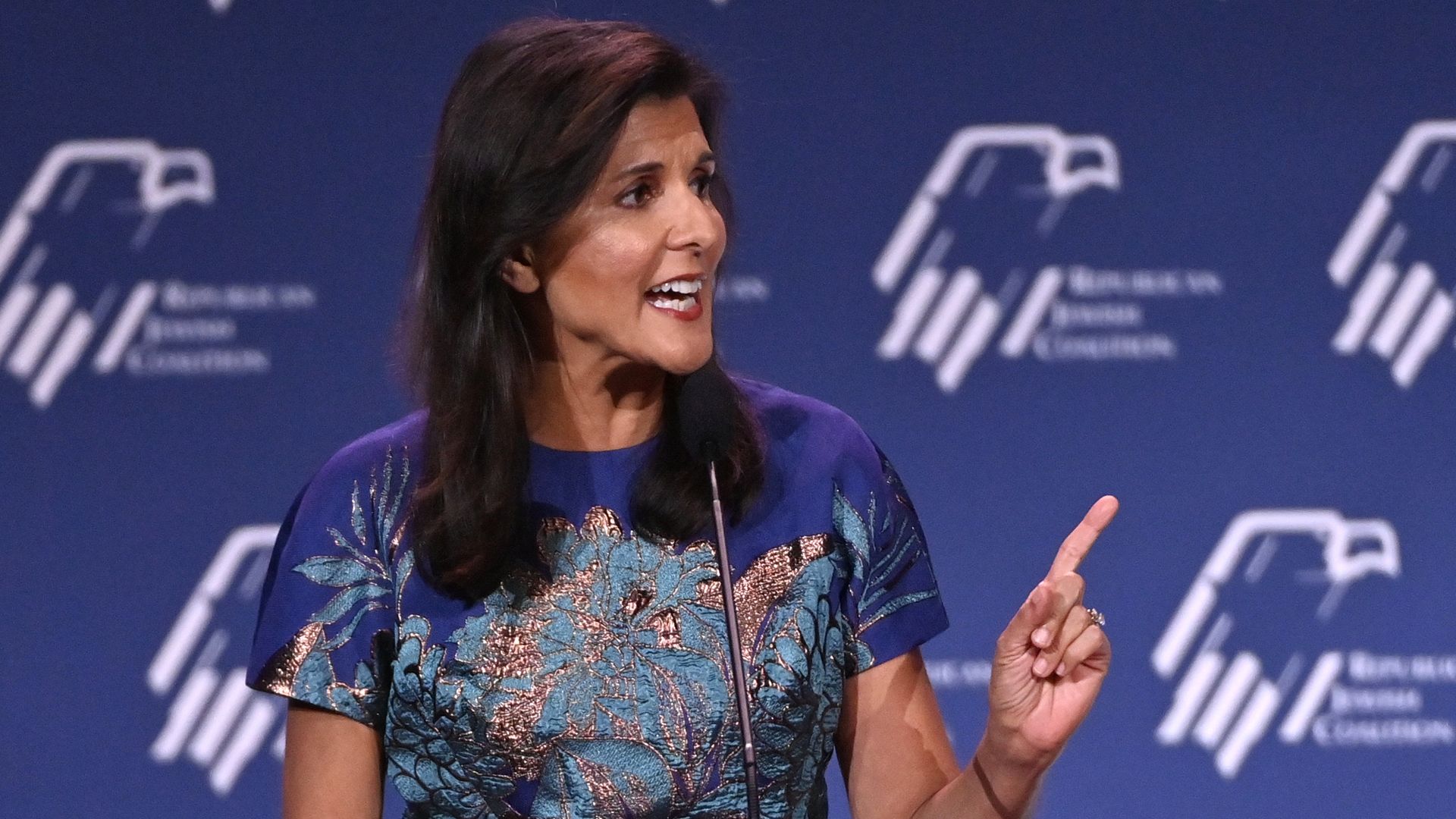 Nikki Haley speaks during the Republican Jewish Coalition in Las Vegas last year.