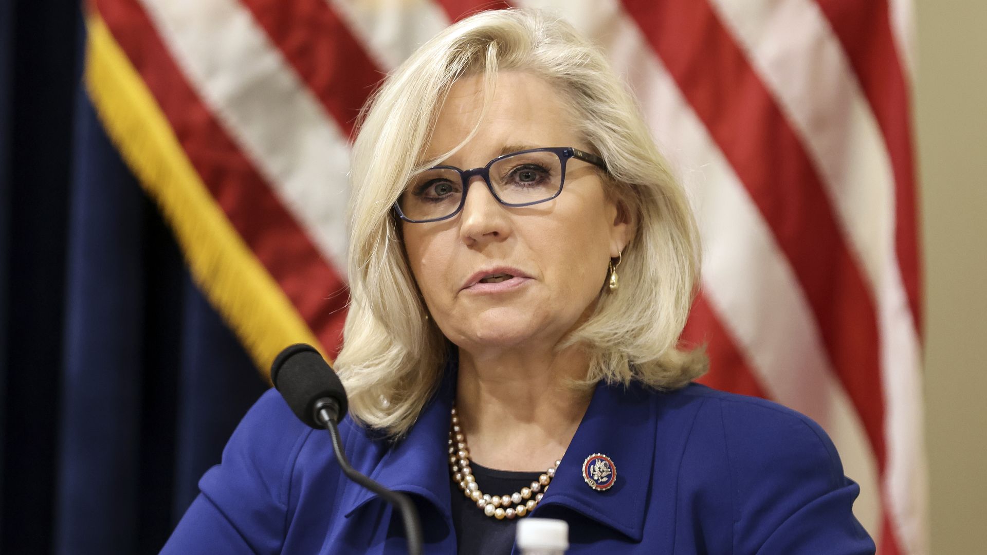  Rep. Liz Cheney during a July House hearing on Capitol Hill. 