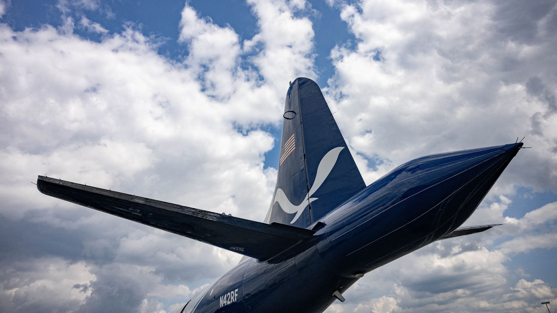 The Tail Doppler Radar (TDR) of "Kermit", a NOAA WP-3D Orion Hurricane Hunter aircraft, seen in June 2024.