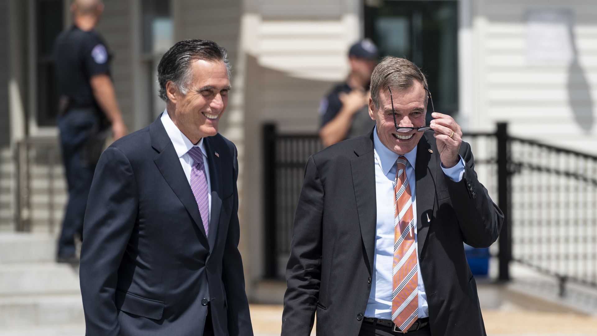Sens. Mitt Romney (R-Utah) and Mark Warner (D-Va.) 