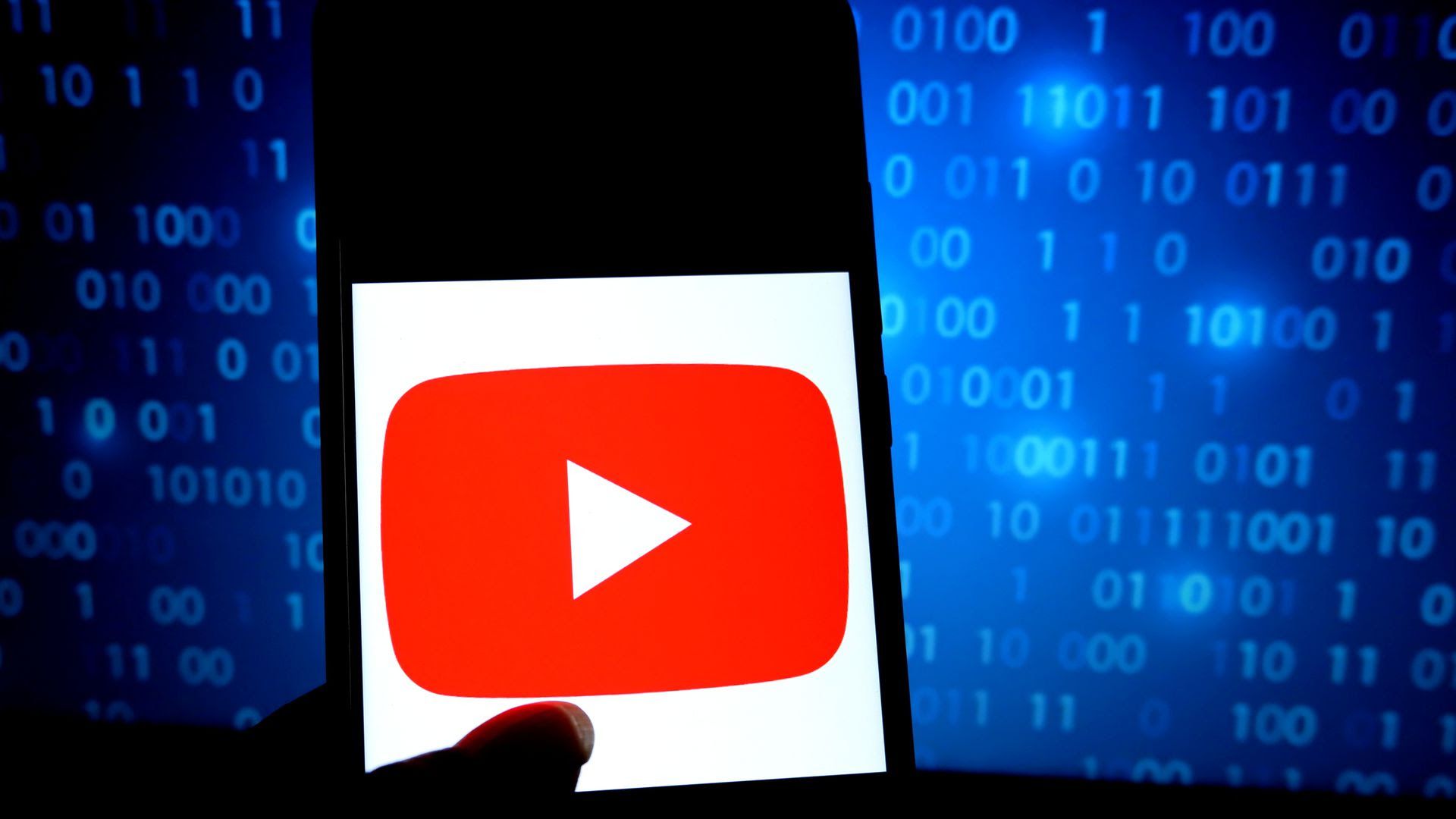 Phone with YouTube logo