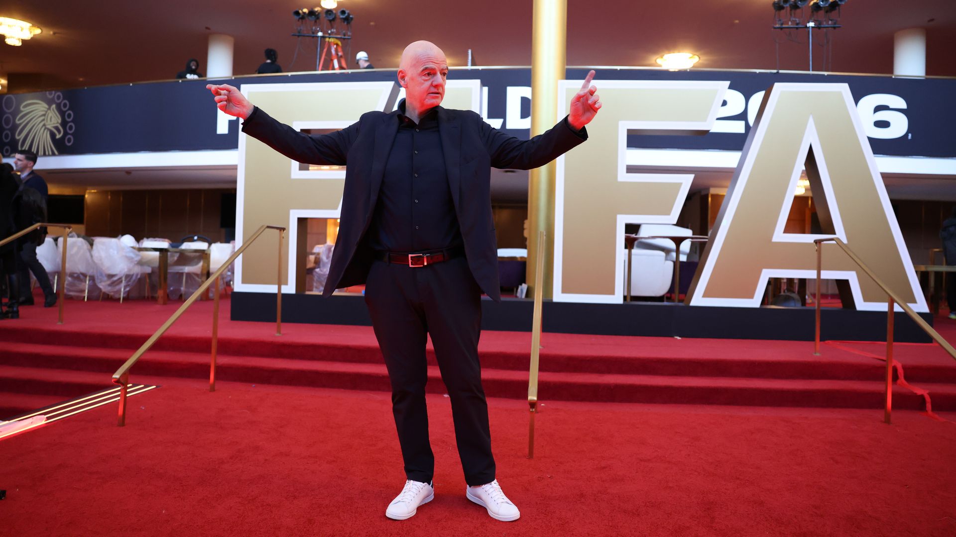 FIFA President Gianni Infantino inside the Kennedy Center in preparation of the World Cup draw