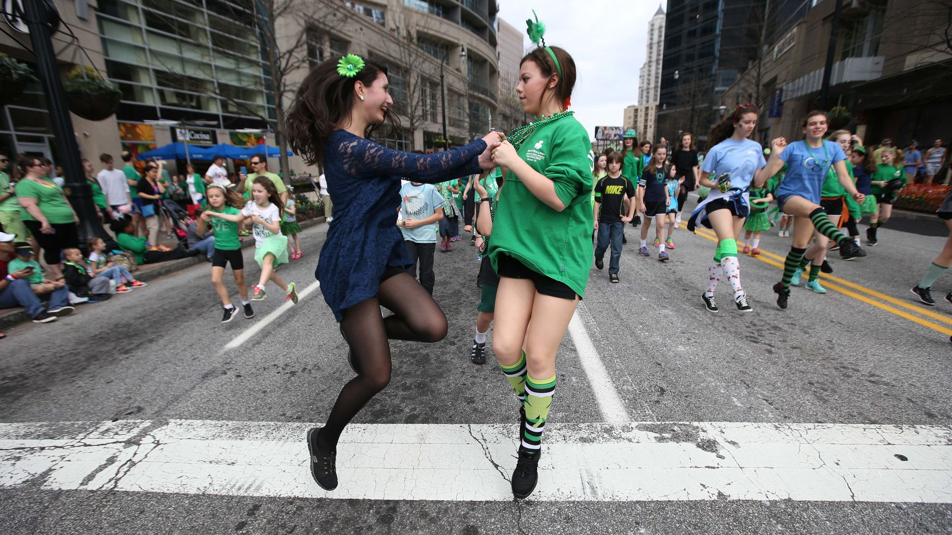King O'Sullivan School of Irish Dance participates in the annual Atlanta St. Patrick's Day Parade