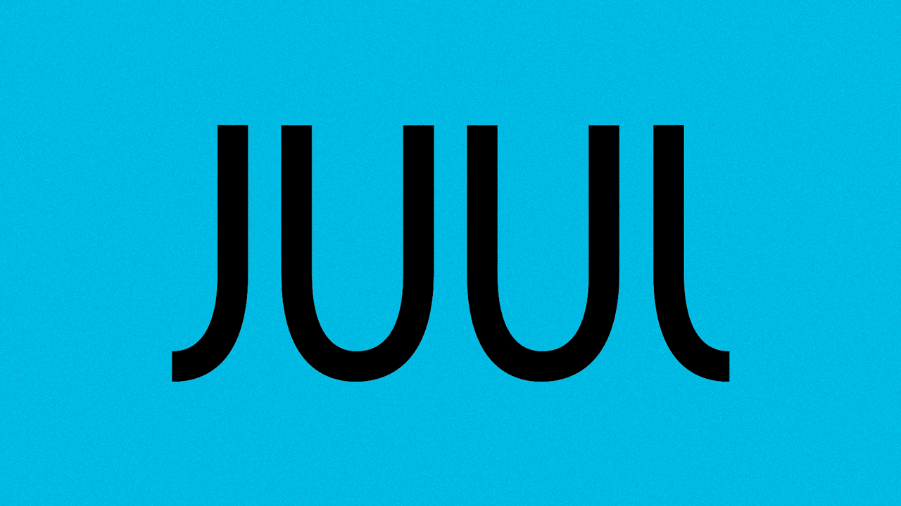 gif of juul. with the two U's in the name spinning upside down