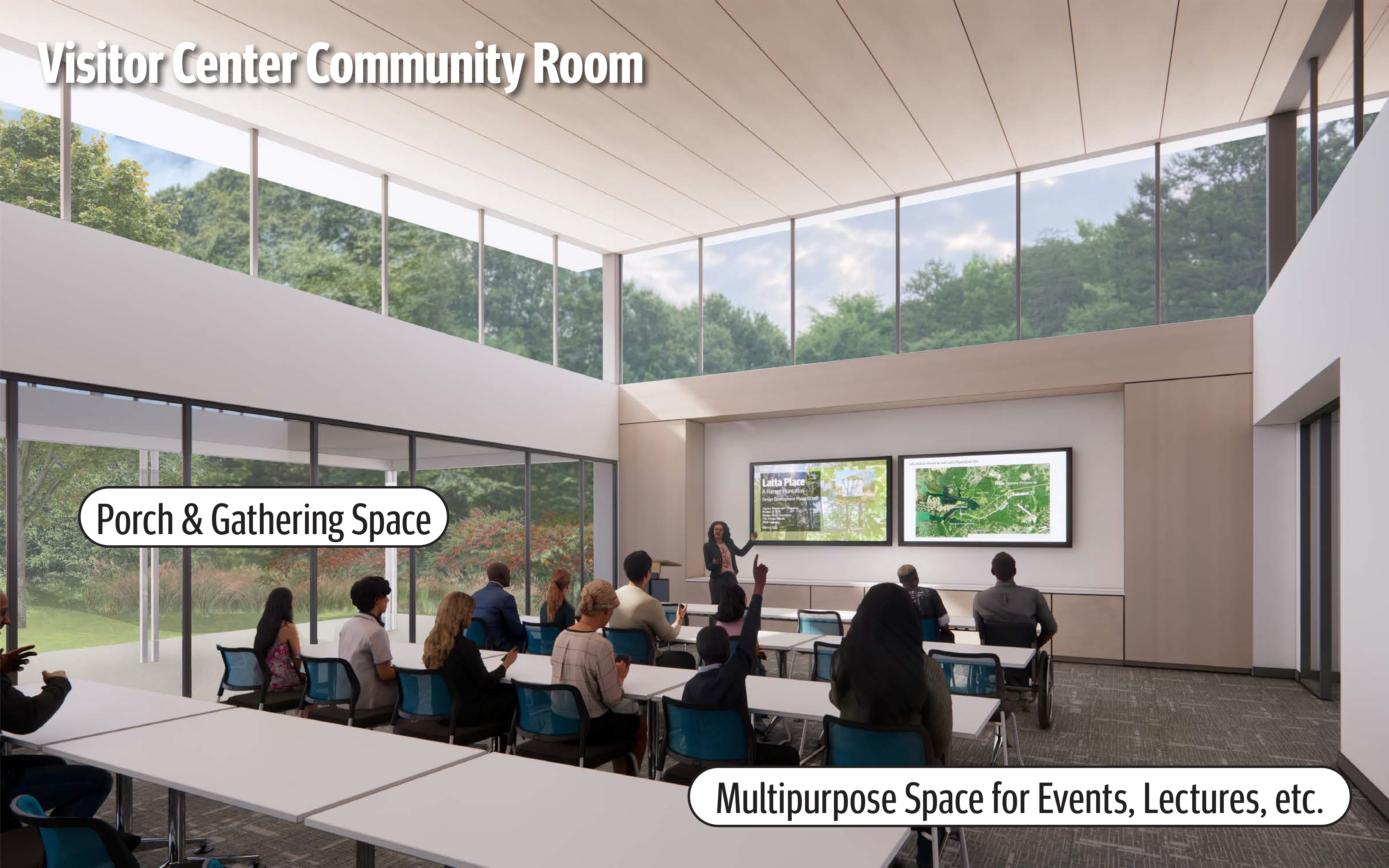Latta Place vistor center rendering.