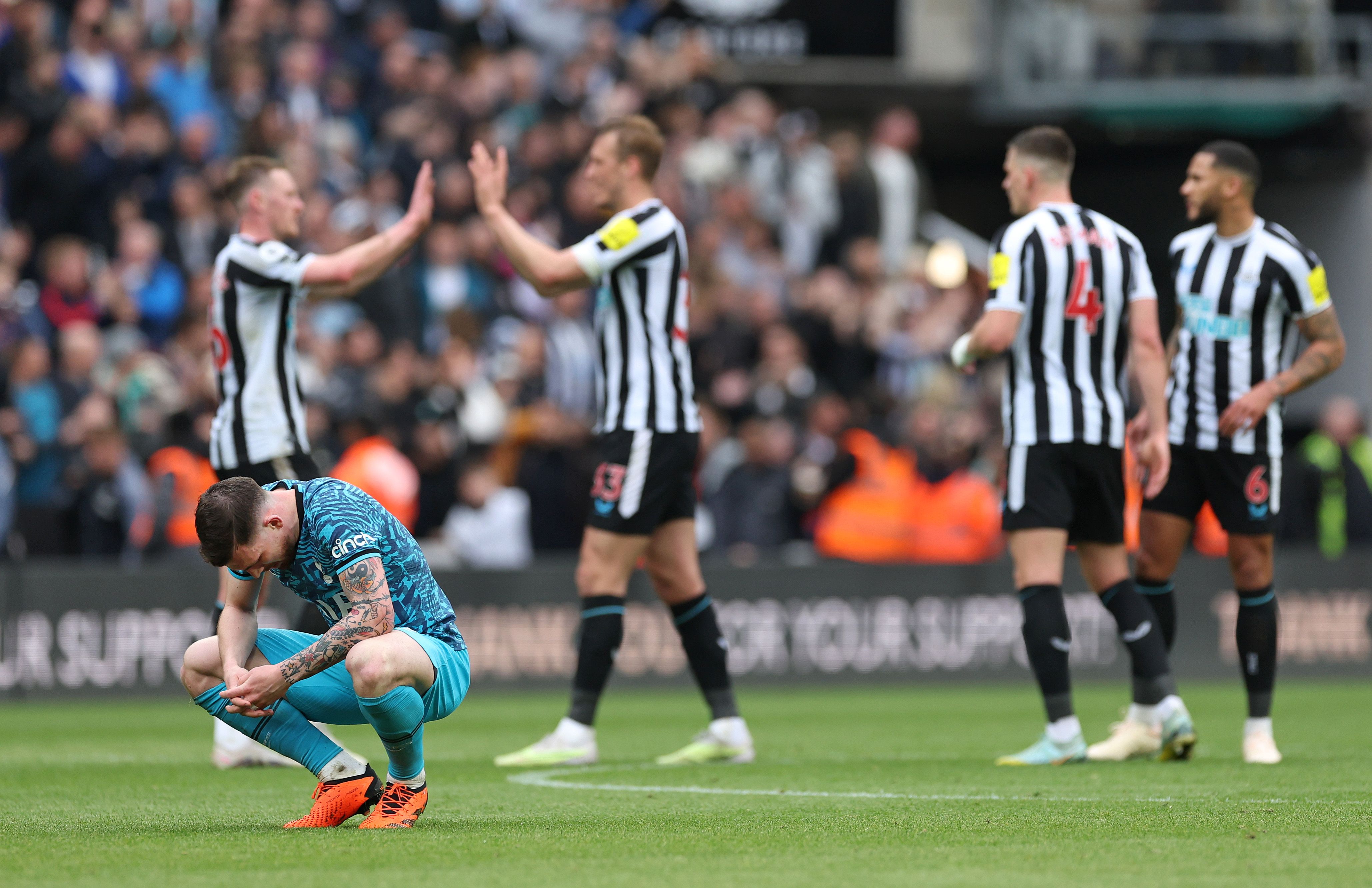 Newcastle celebrating