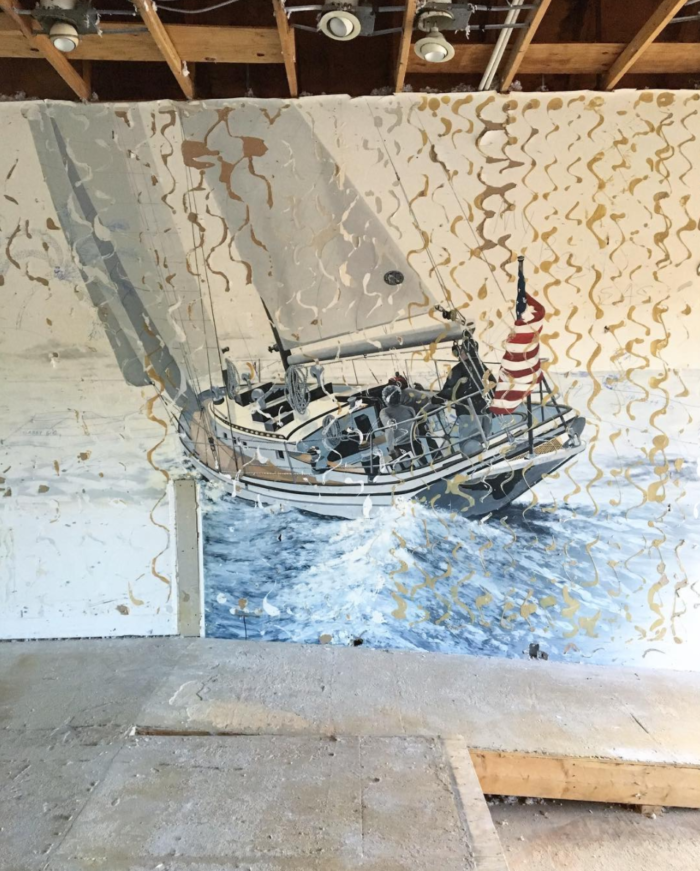 Hidden art under the drywall via Instagram