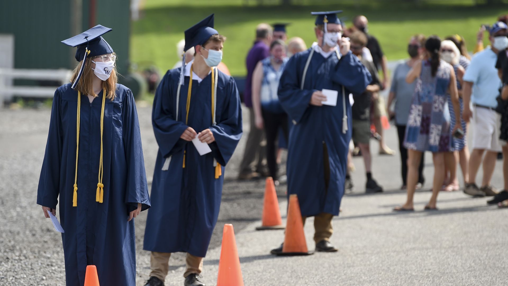 Graduating seniors in Jefferson Township, Pennsylvania.