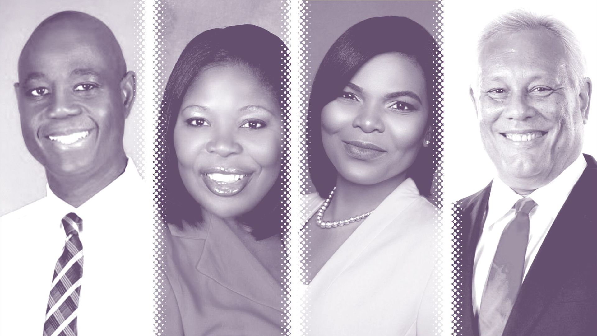 Photo illustration of Alix Desulme, Daphne Campbell, Naomi Esther Blemur and Hector Medina.