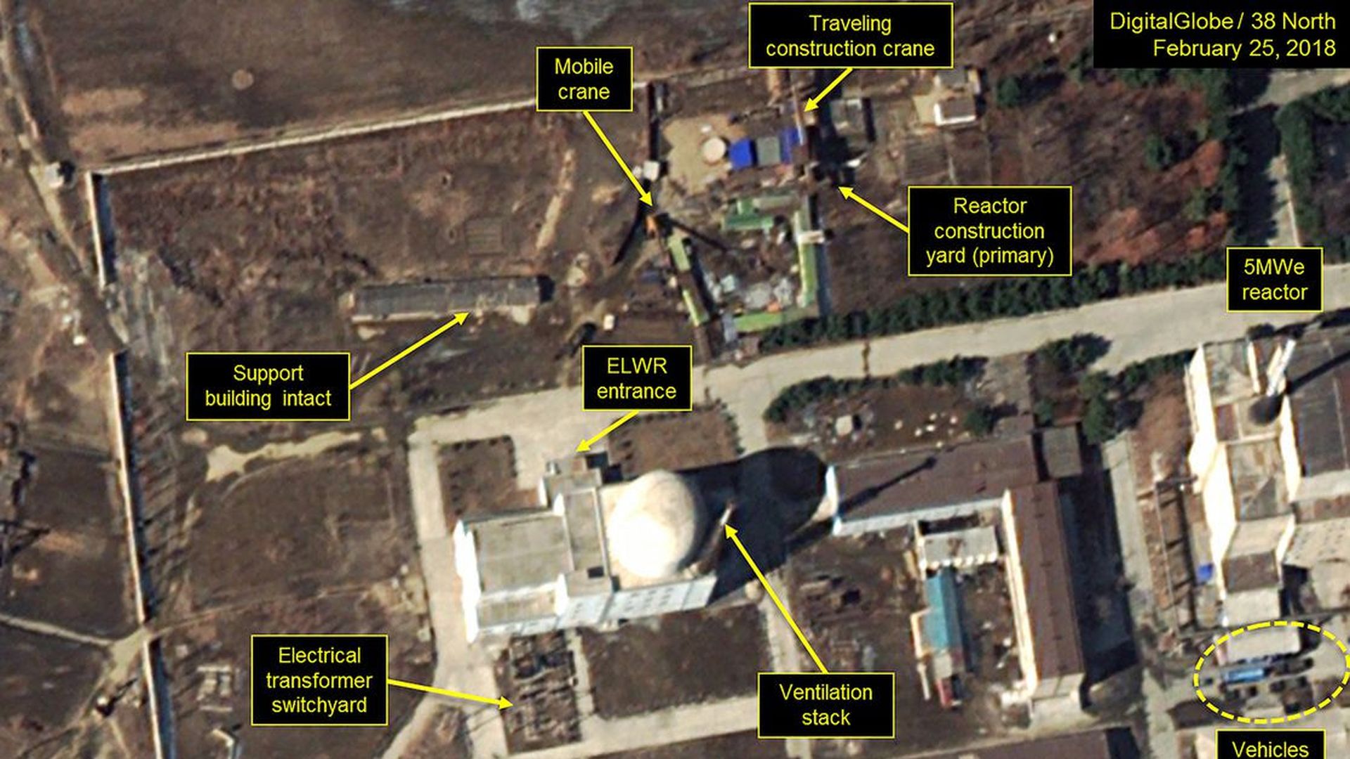 Satellite Photo: North Korea's Yongbyon Nuclear Reactor - Axios