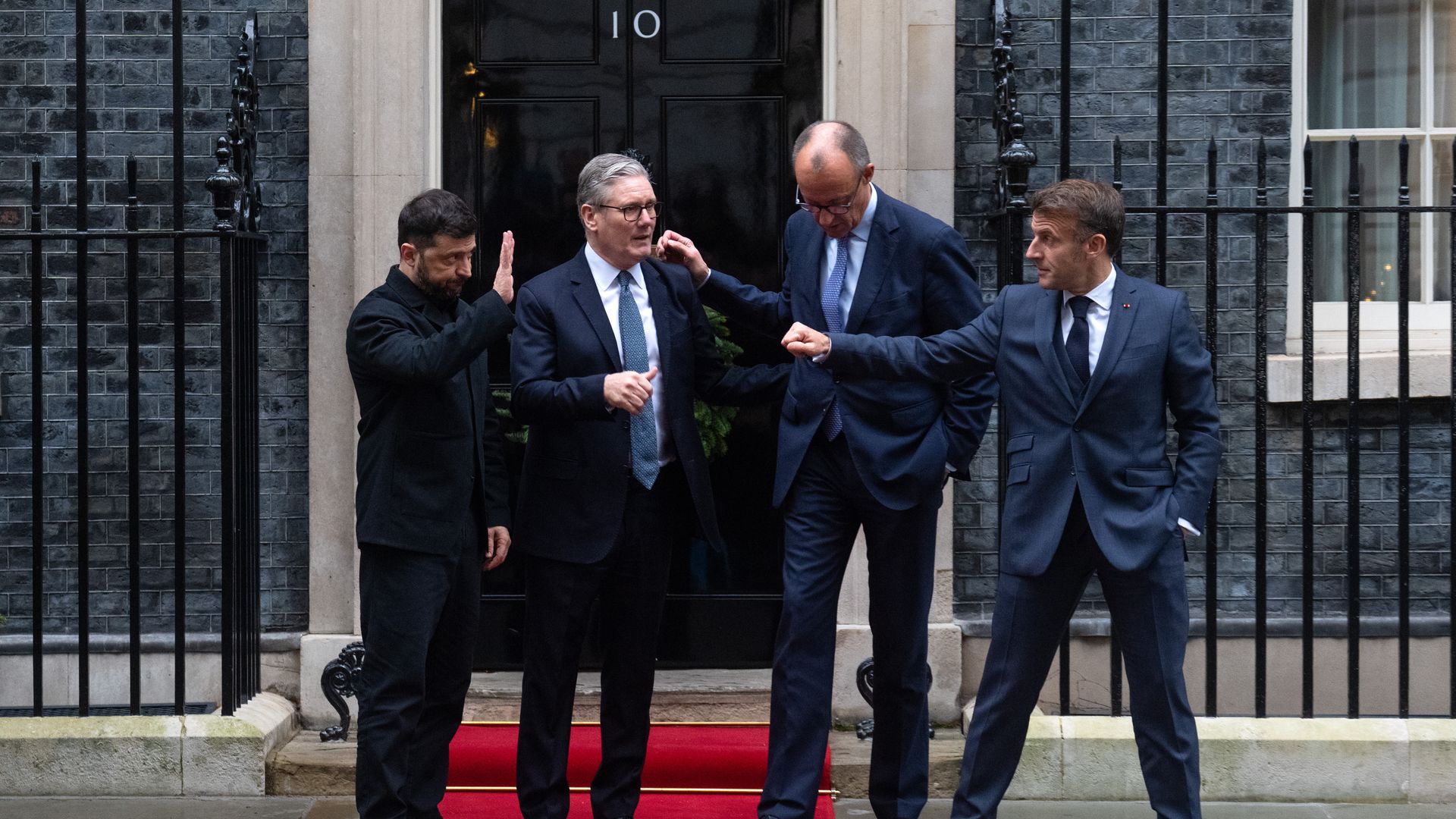 Men in suits in Downing Street