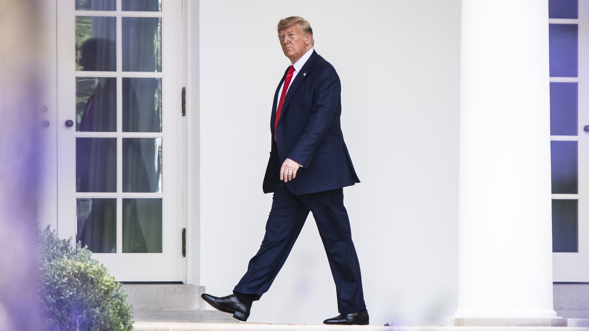 Trump walking.