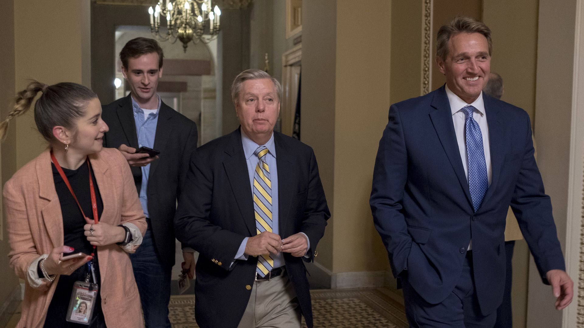 Lindsey Graham and Jeff Flake in the Capitol