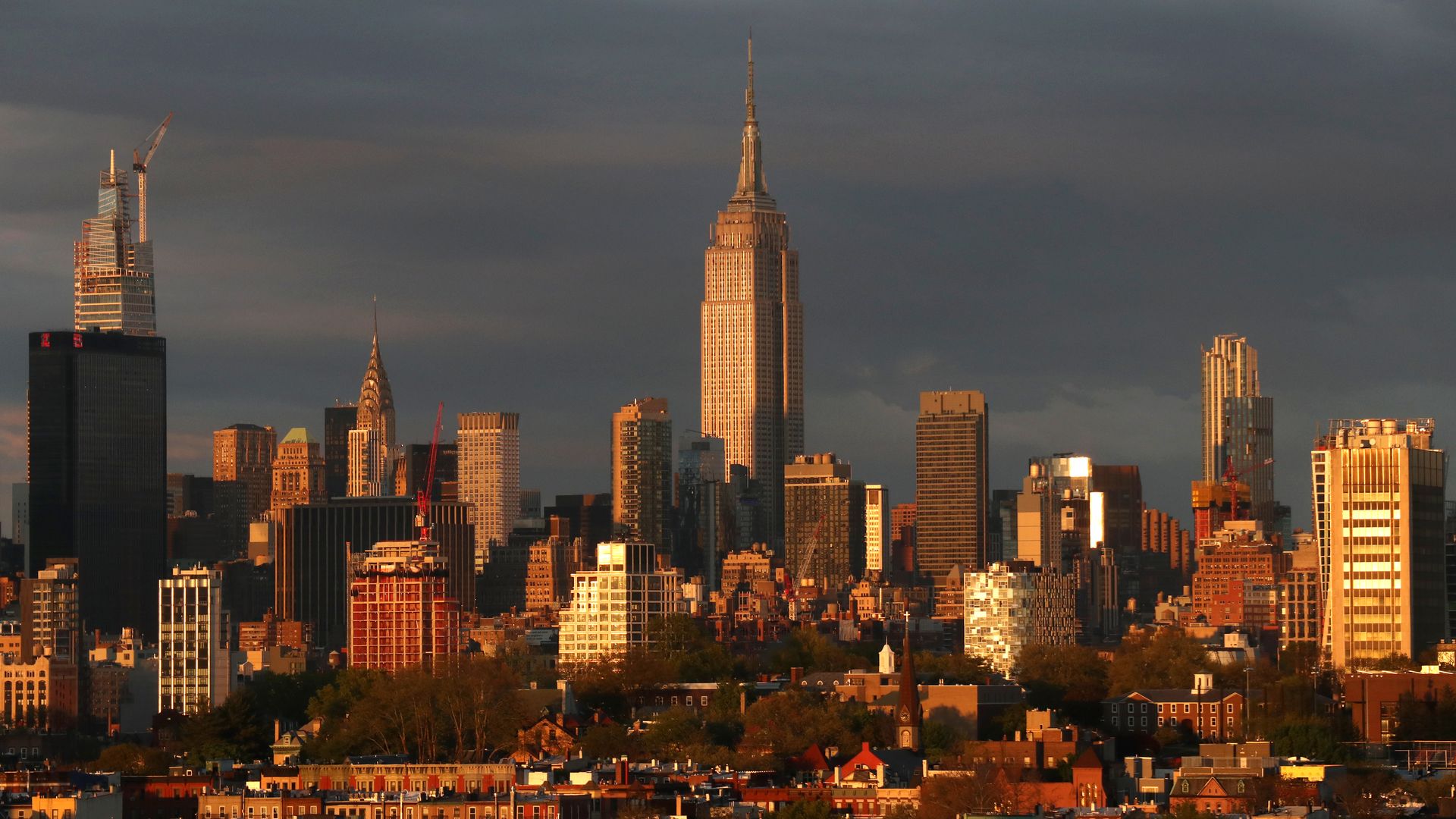Sunset in New York City.