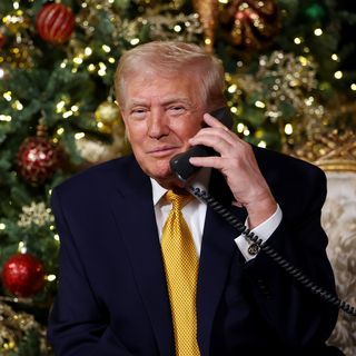 Trump tells kid in Christmas call he wants to ensure "bad Santa" isn't "infiltrating" U.S.
