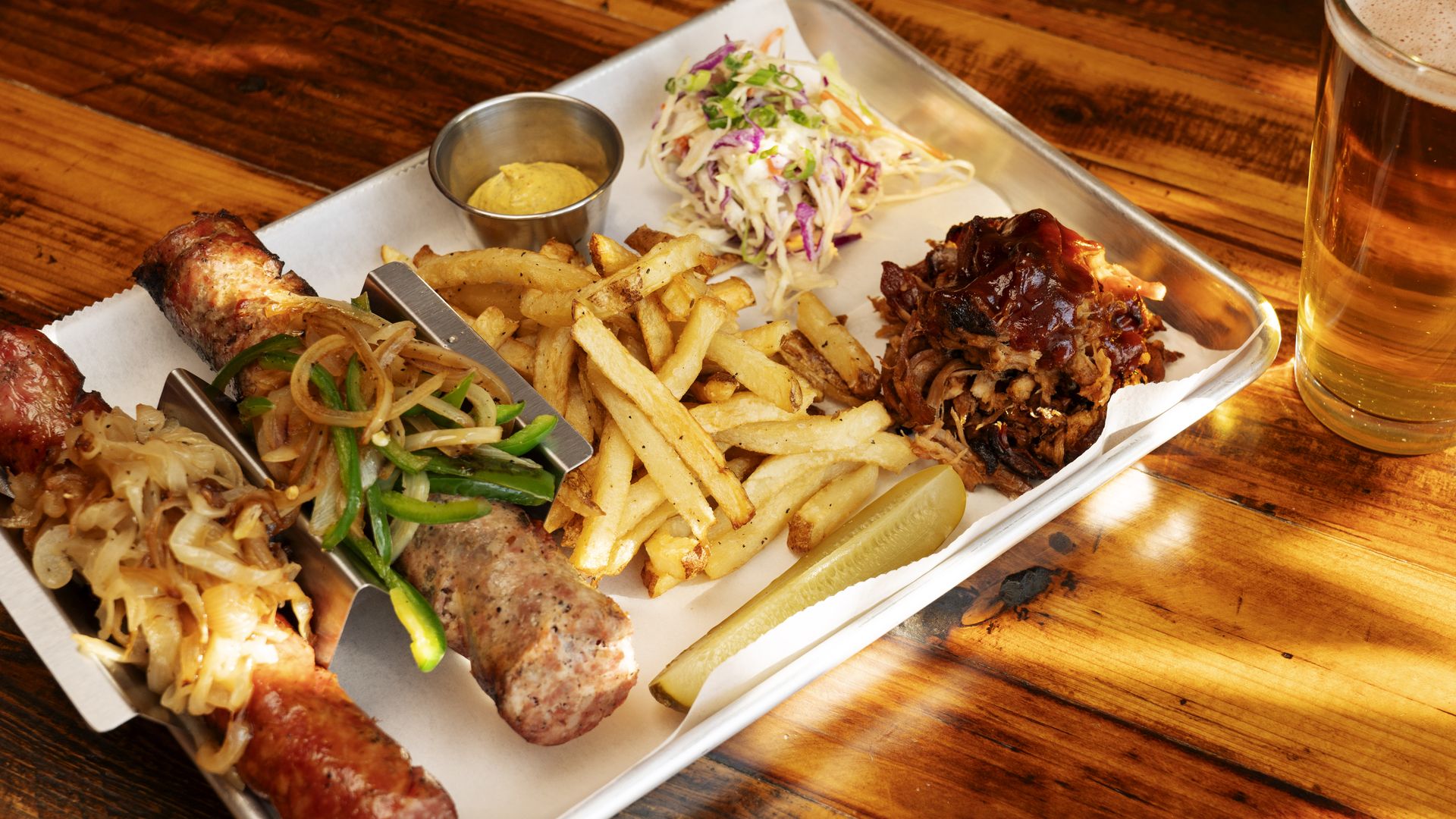 sausages on a platter