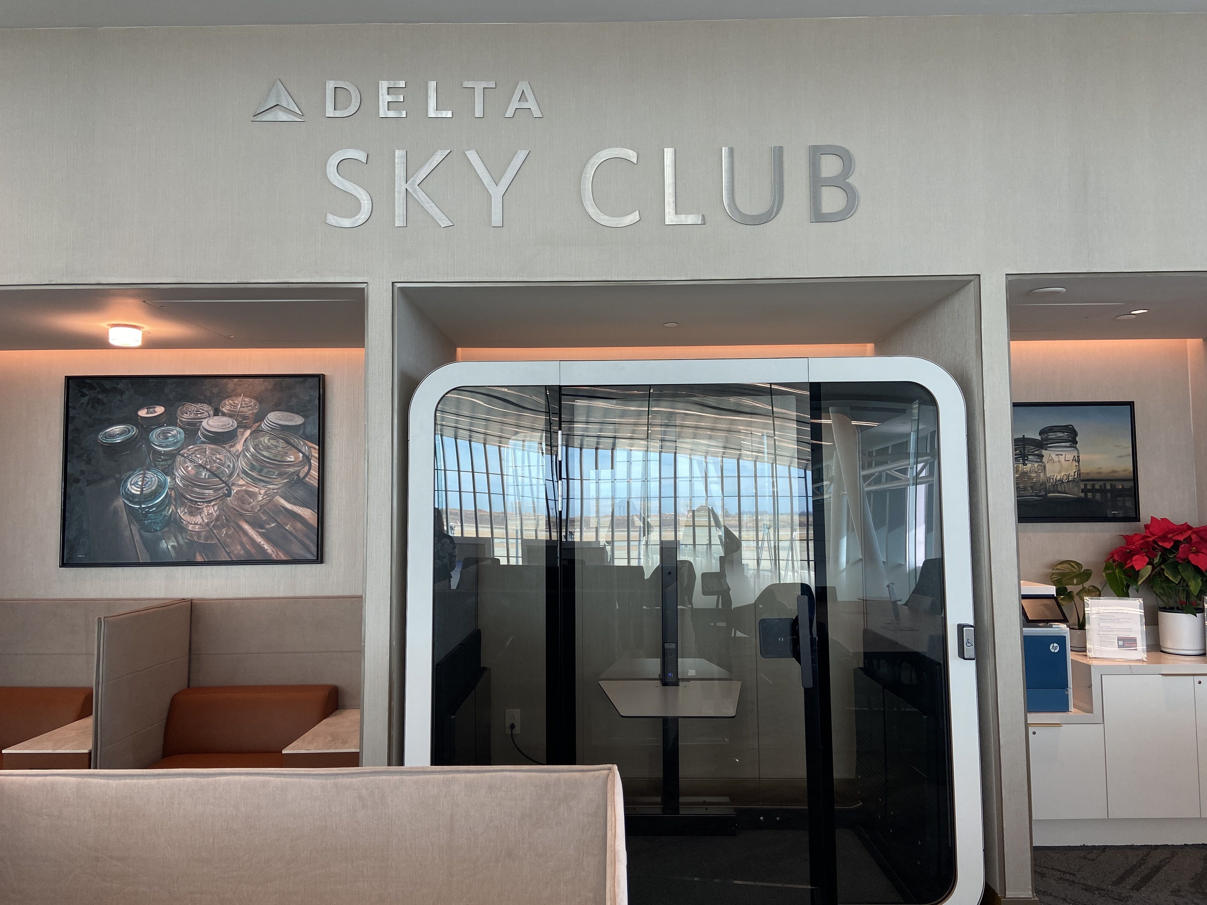 Delta Sky Club phone booth.