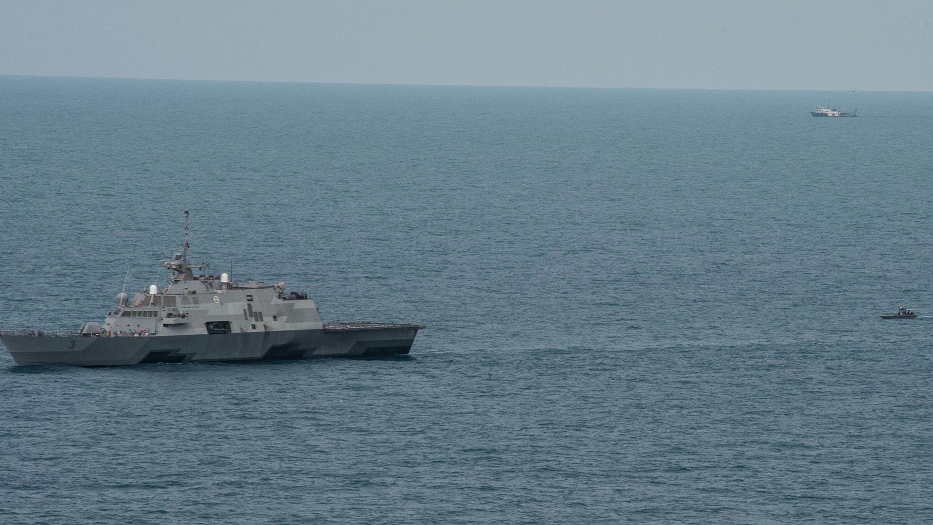 Photo of a ship out on sea