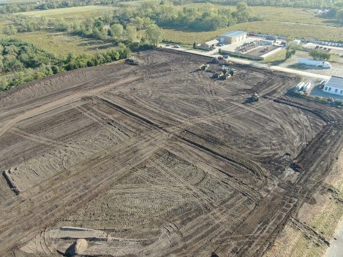 A photo of vacant ground.