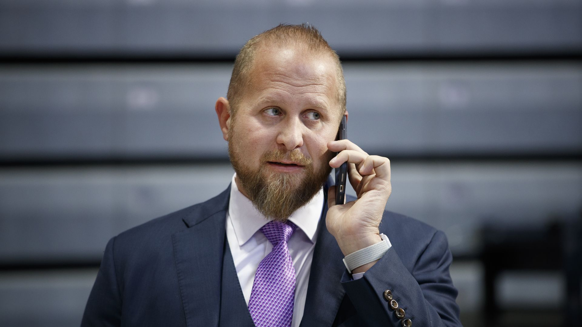 Brad Parscale is seen speaking on a cellphone.