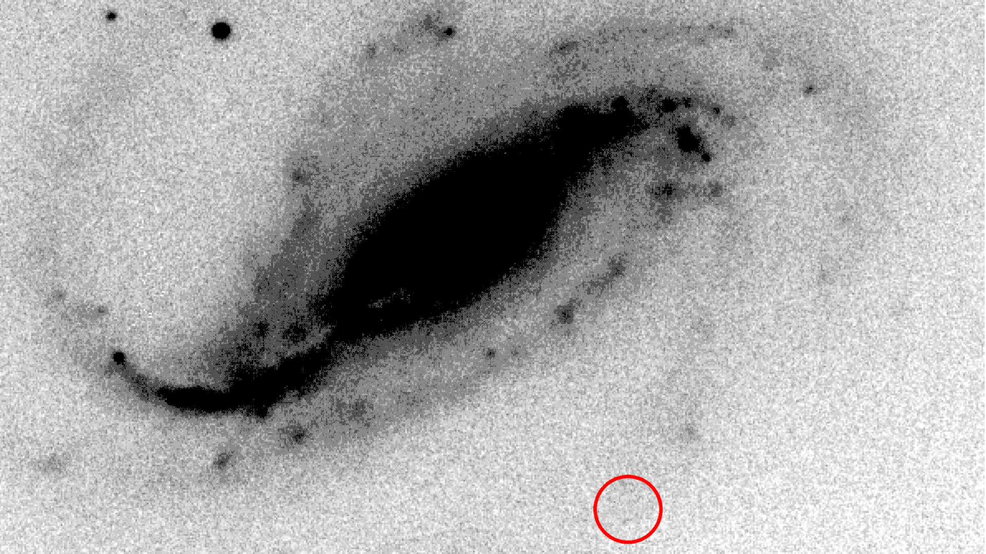 A "shockwave breakout" can be seen in a supernova in galaxy NGC 613.