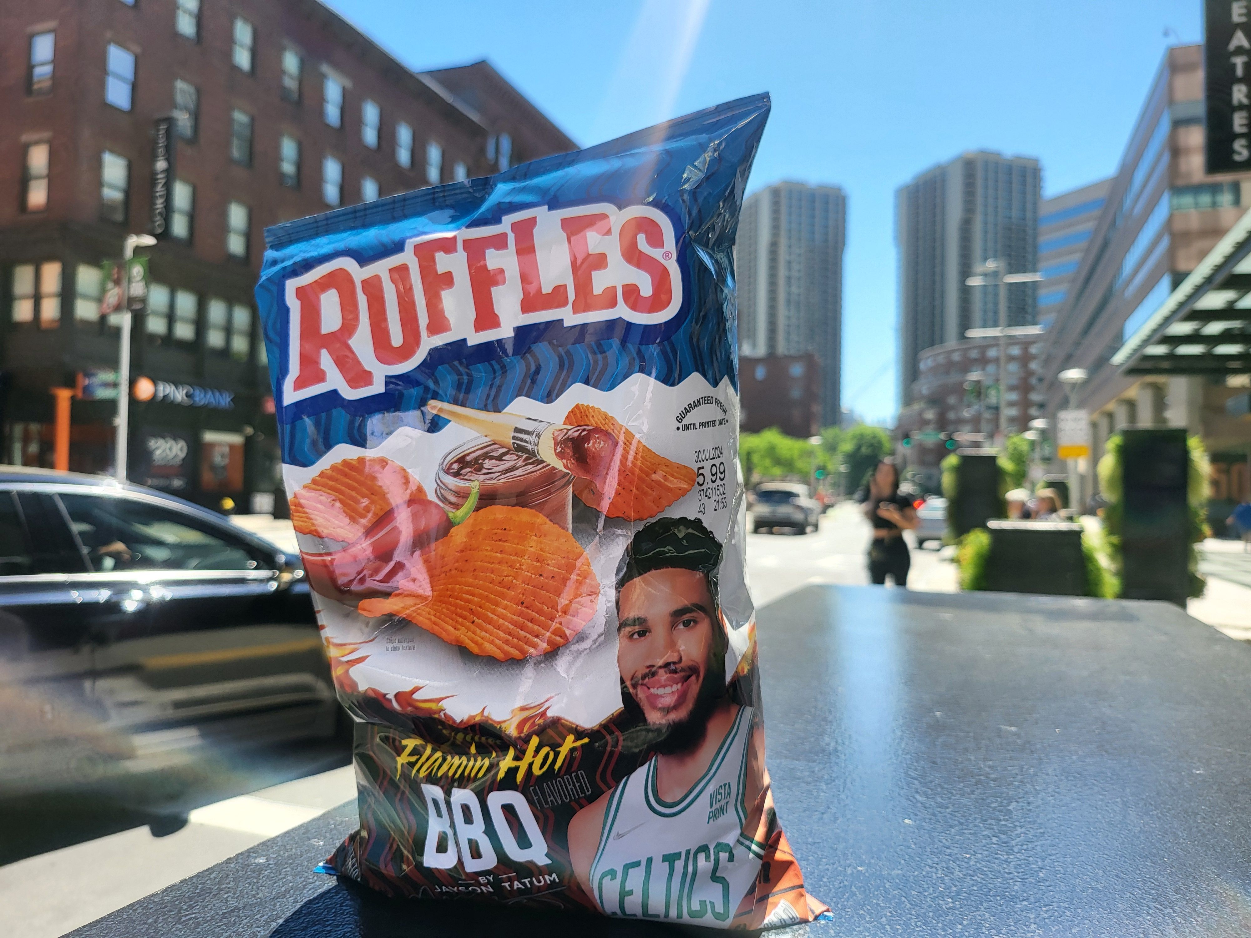 a bag of potato chips