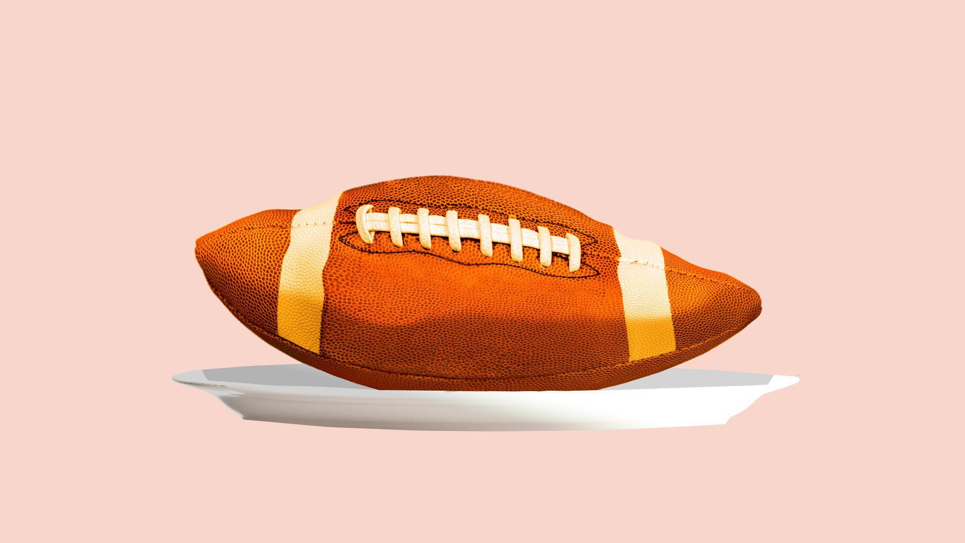 Photo illustration of a deflated football