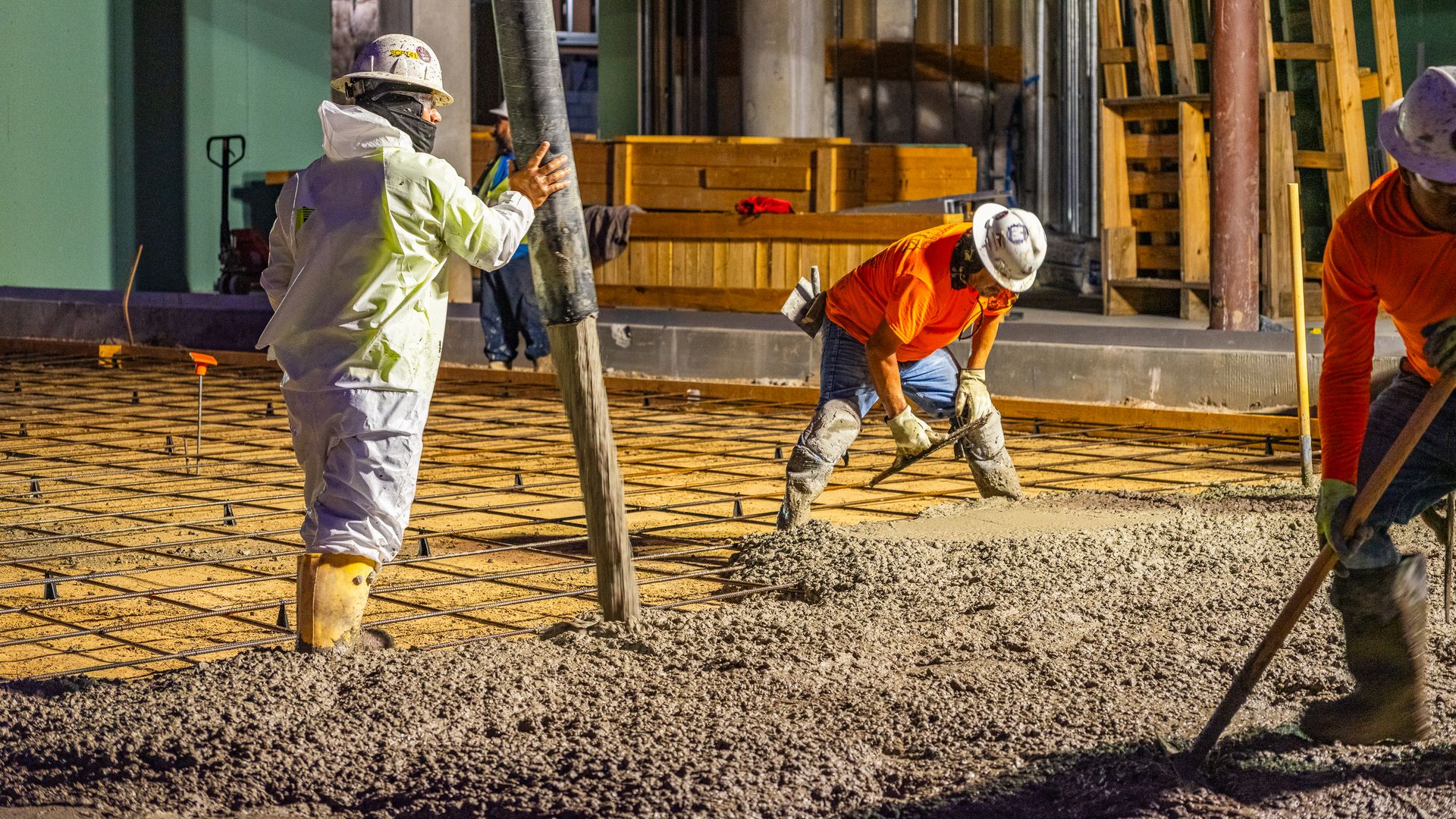 A low carbon cement material created by Terra CO2 and used at a demonstration pour at the Porsche Sugar Land dealership in Houston.