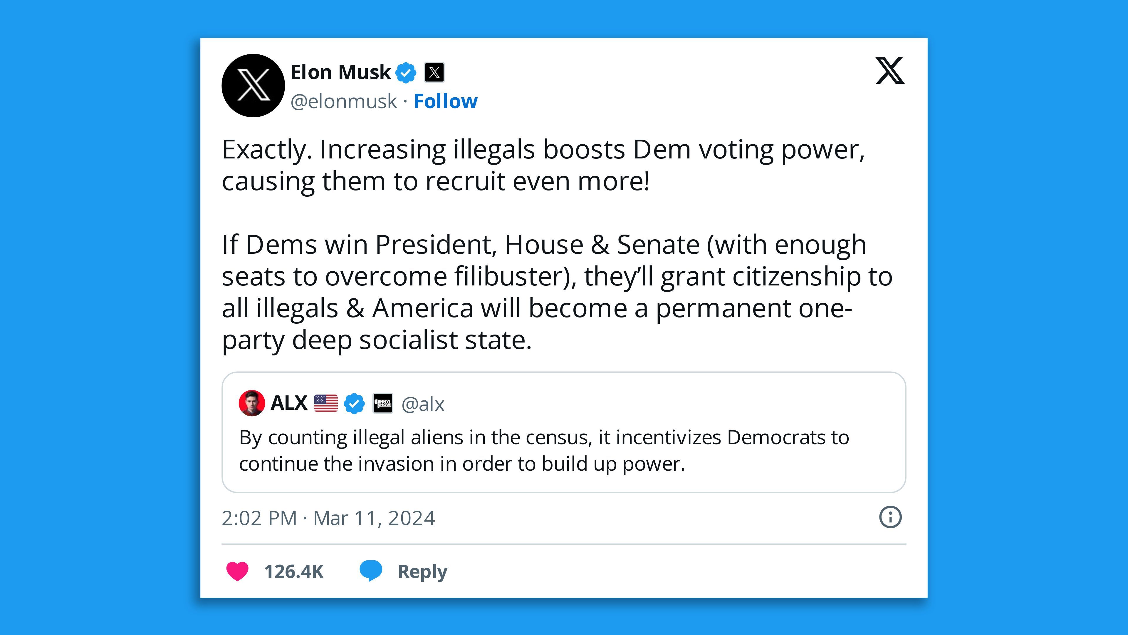 An Elon Musk post last week