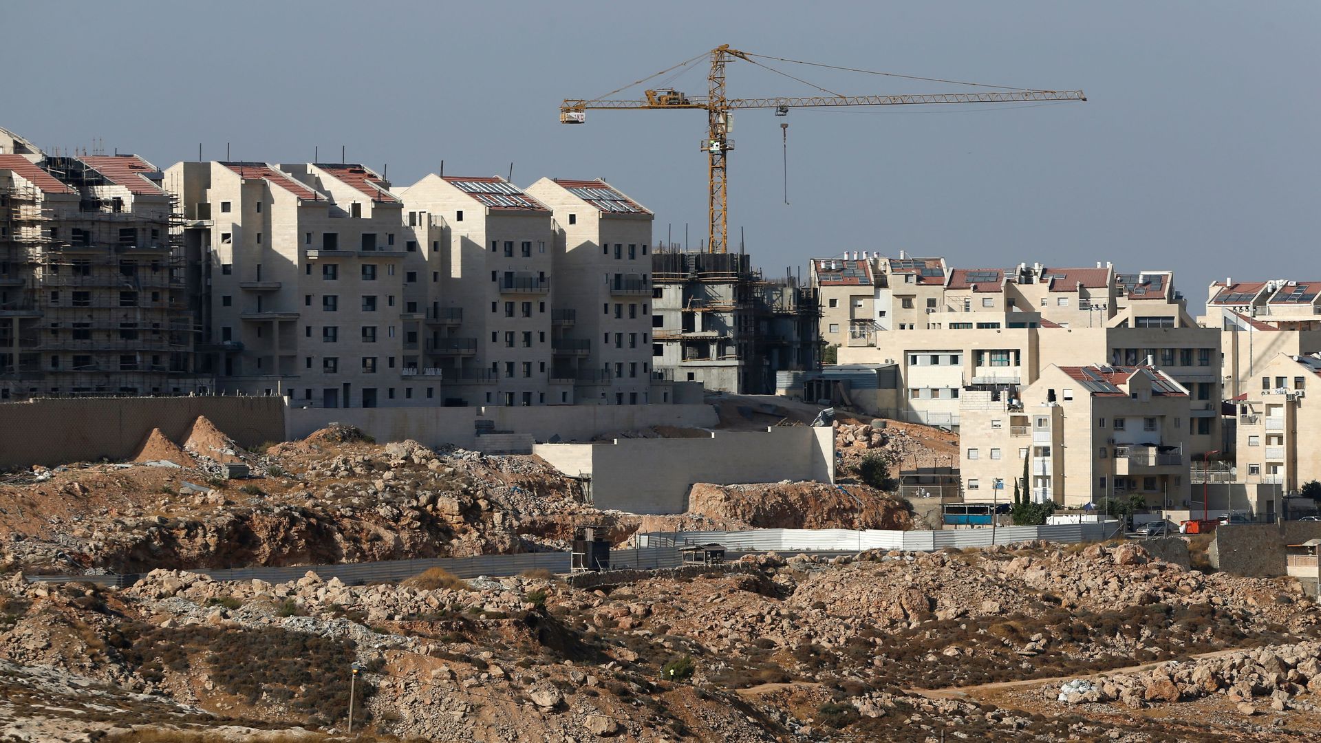 A general view of the Israeli settlement Kokhav Yaakov in the occupied West Bank in 2017. Photo: Abbas Momani/AFP via Getty Images