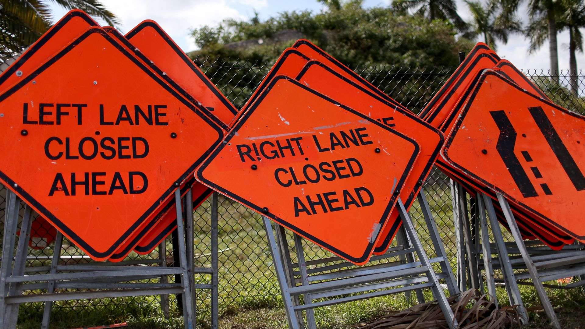 street construction signs