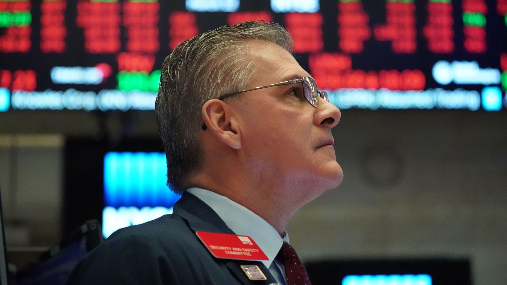 A man in the stock exchange.
